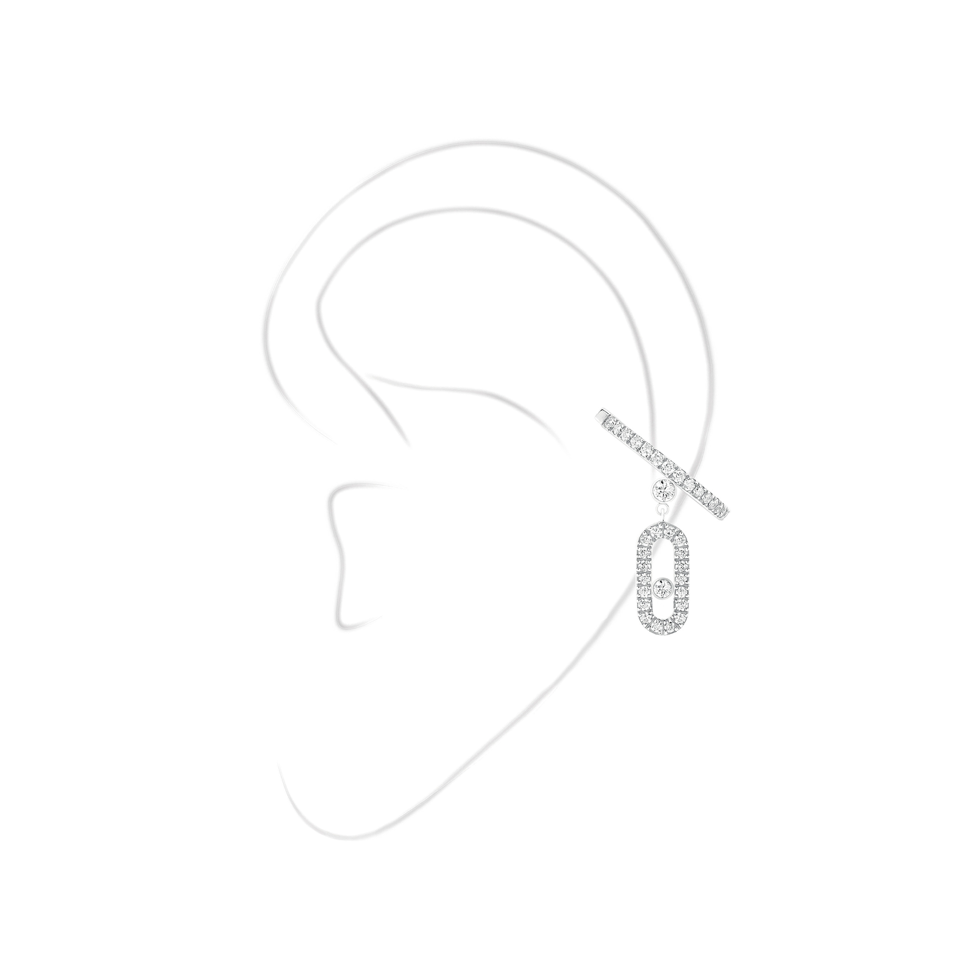 Messika Einzelner Move Uno Quaste Ohrclip  (Ref: 11162-WG)