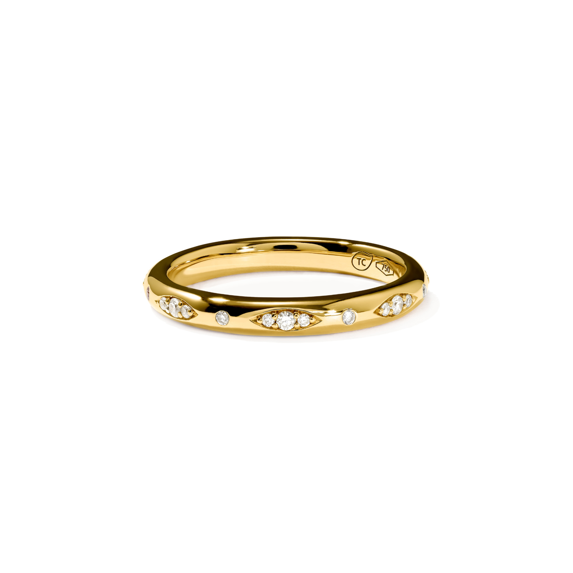 Tamara Comolli GYPSY Bandring Pavé  'Classic'  (Ref: R-Gyp-B-ClP-yg)