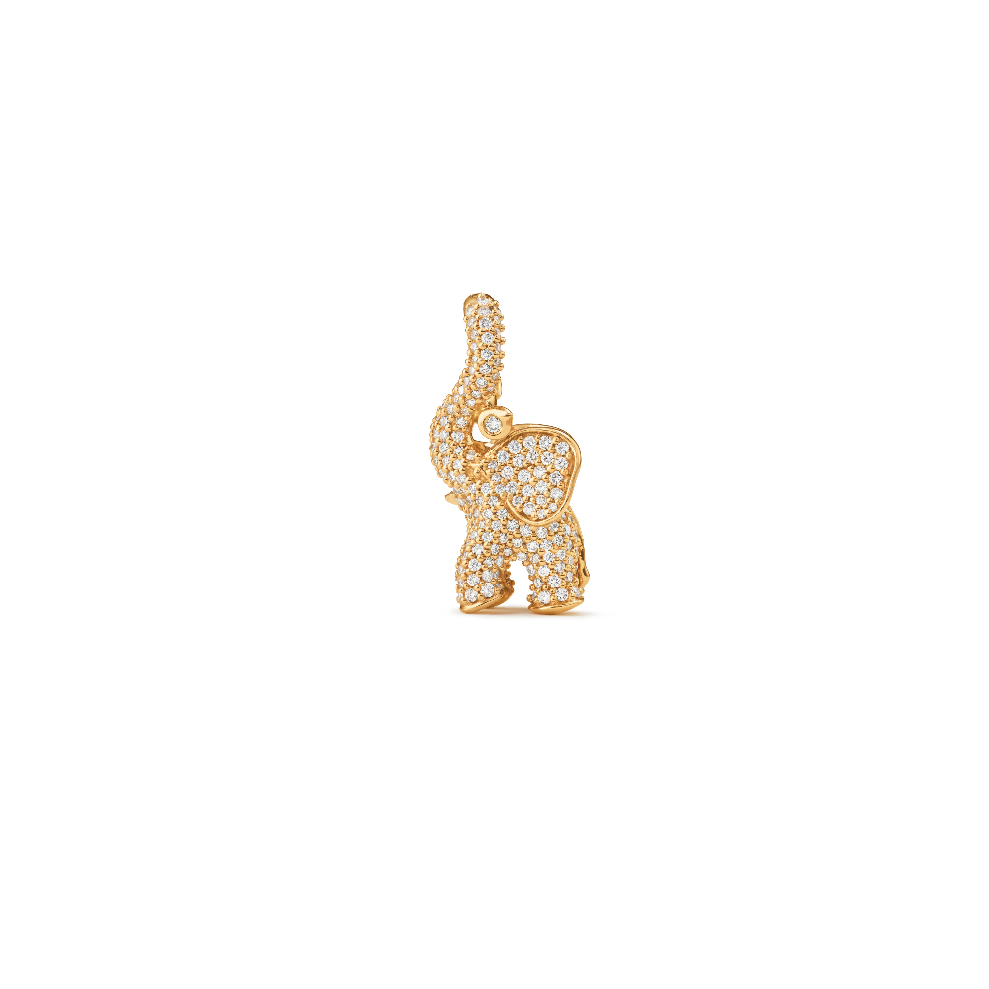 Ole Lynggaard Copenhagen Elephant Anhänger mittel mit Diamant-Pavé (Ref: A1384-402)