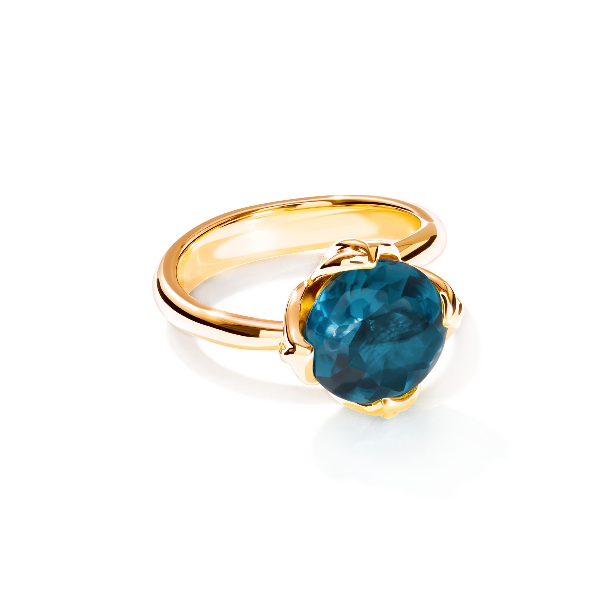 Tamara Comolli TULIP Ring Small mit London Topas (Ref: R-TUL-s-ToLo-yg)