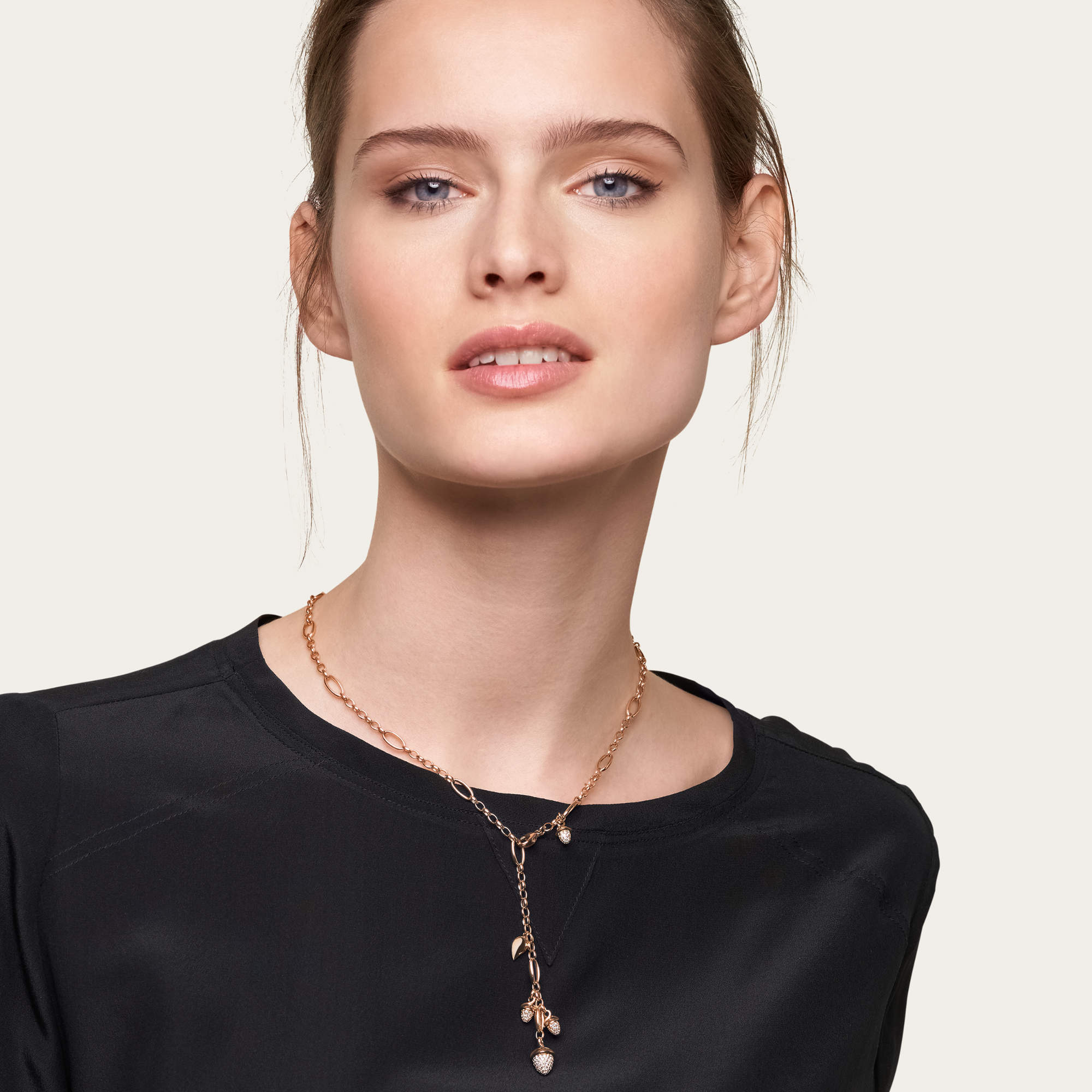 Tamara Comolli MIKADO Halskette mit Diamant-Pavé (Ref: N-M-Del51-p-rg)