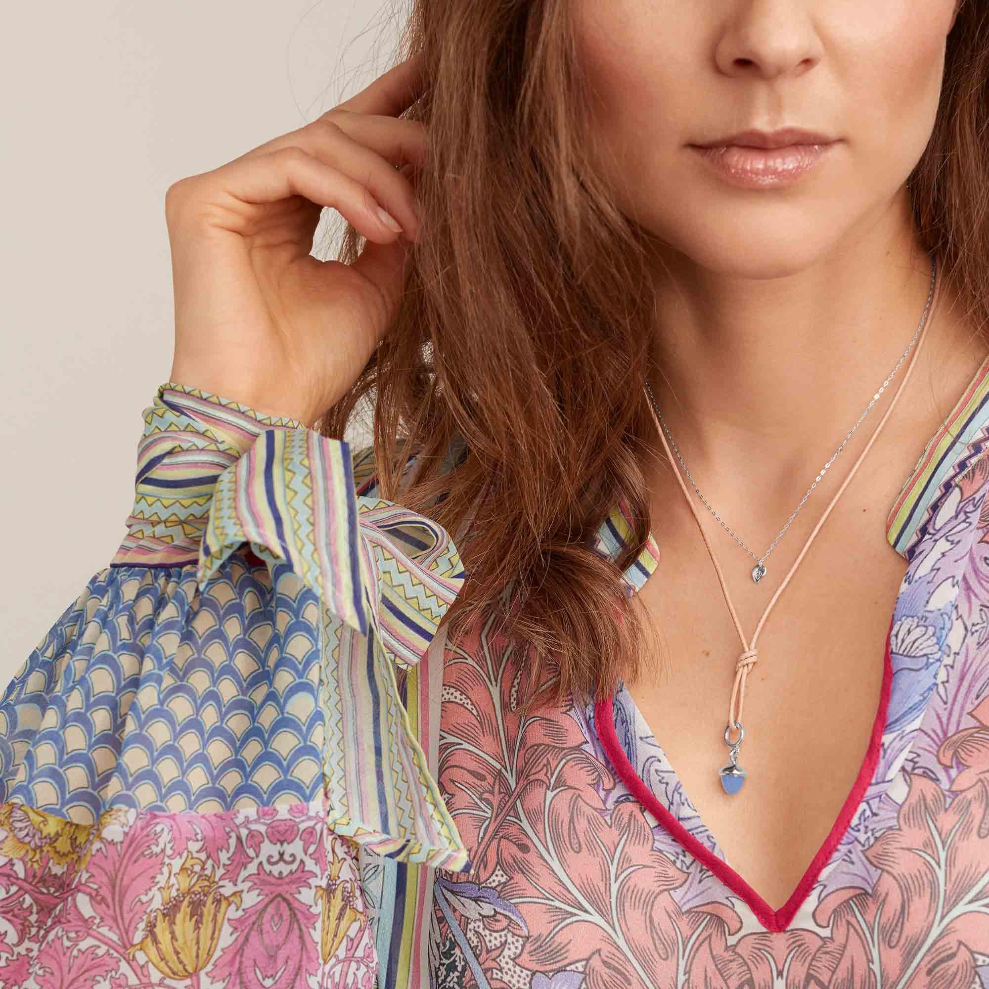 Tamara Comolli MIKADO Flamenco Anhänger Blauer Chalcedon (Ref: P-MFL-ChBl-wg)