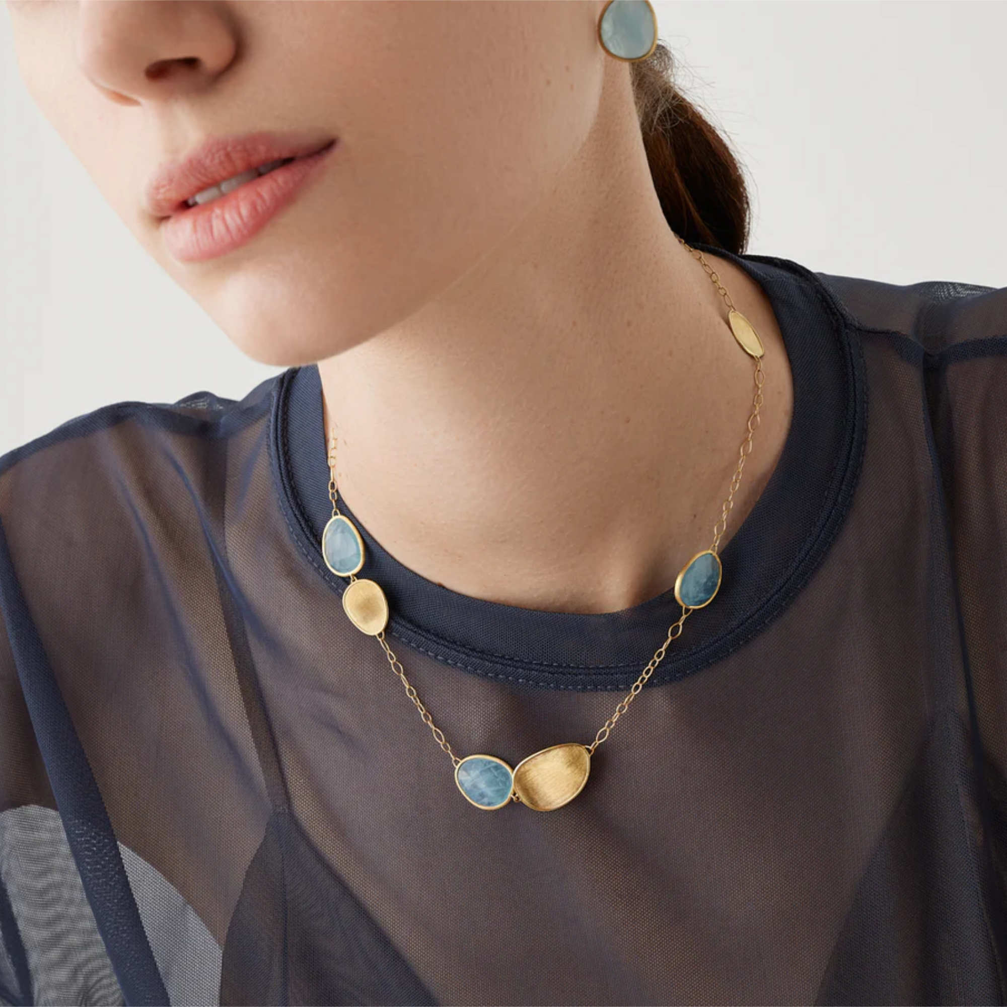Marco Bicego Lunaria Halskette (Ref: CB1981 AQD Y)