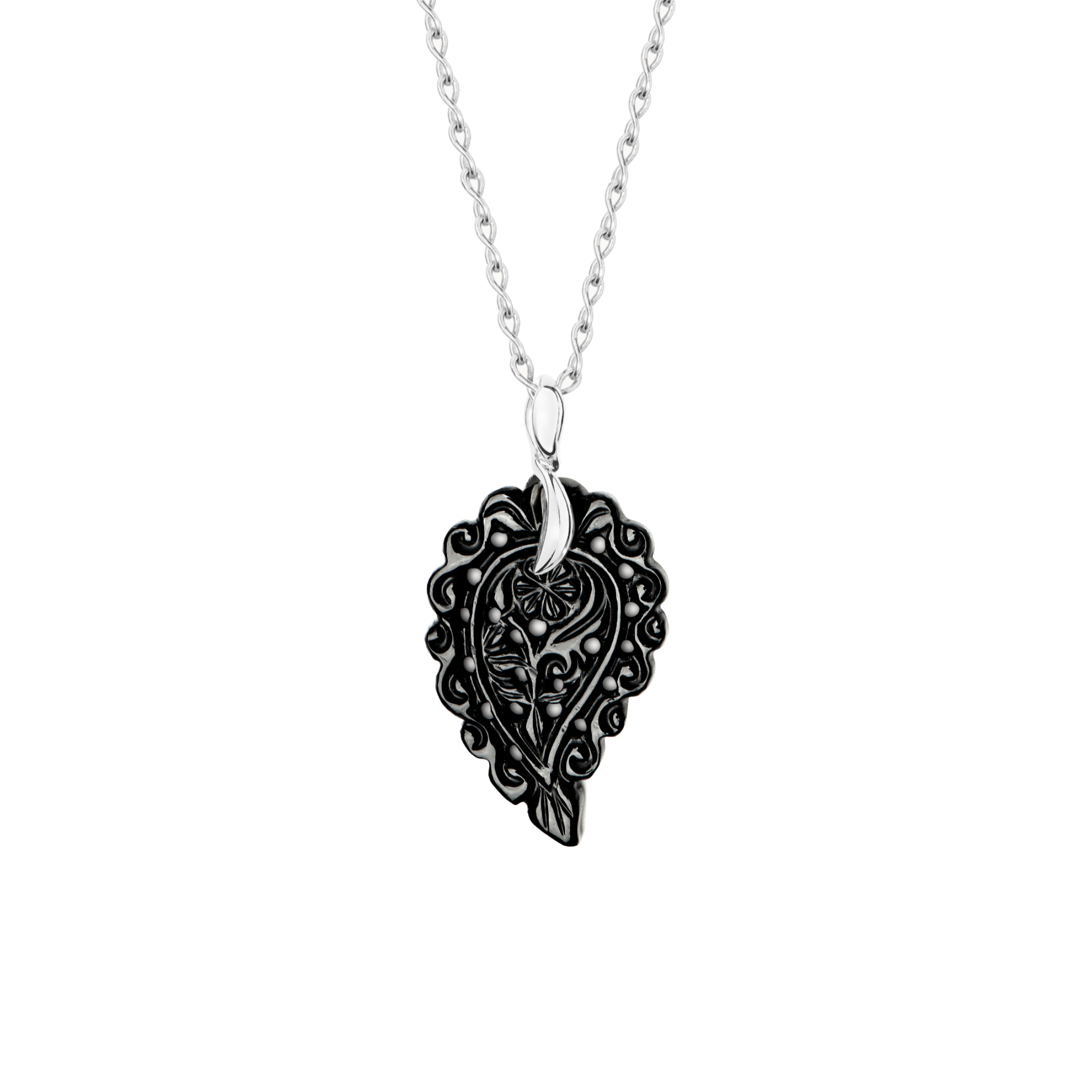 Tamara Comolli INDIA Leaf Anhänger Small (Ref: P-IND-s-Bla-wg)