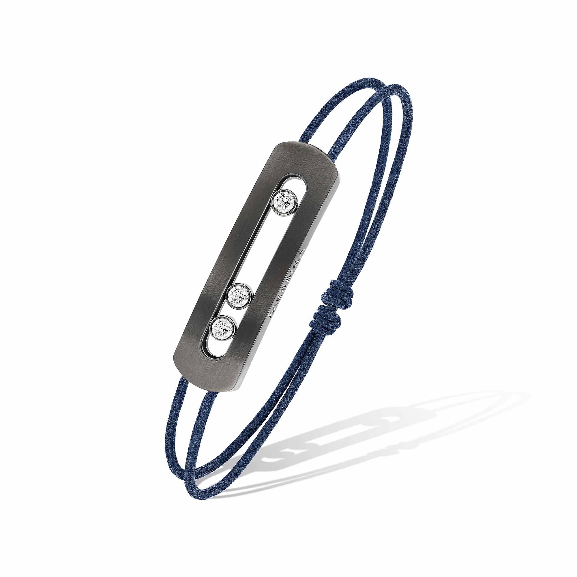 Messika Move Titanium Graphite Armband mit Schnur (Ref: 10829-TG)