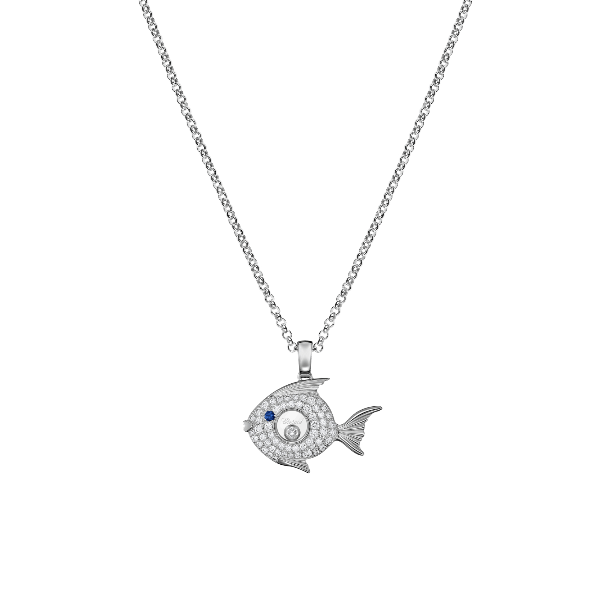 Chopard Happy Diamonds Fish Anhänger mit Halskette (Ref: 79A205-1201)