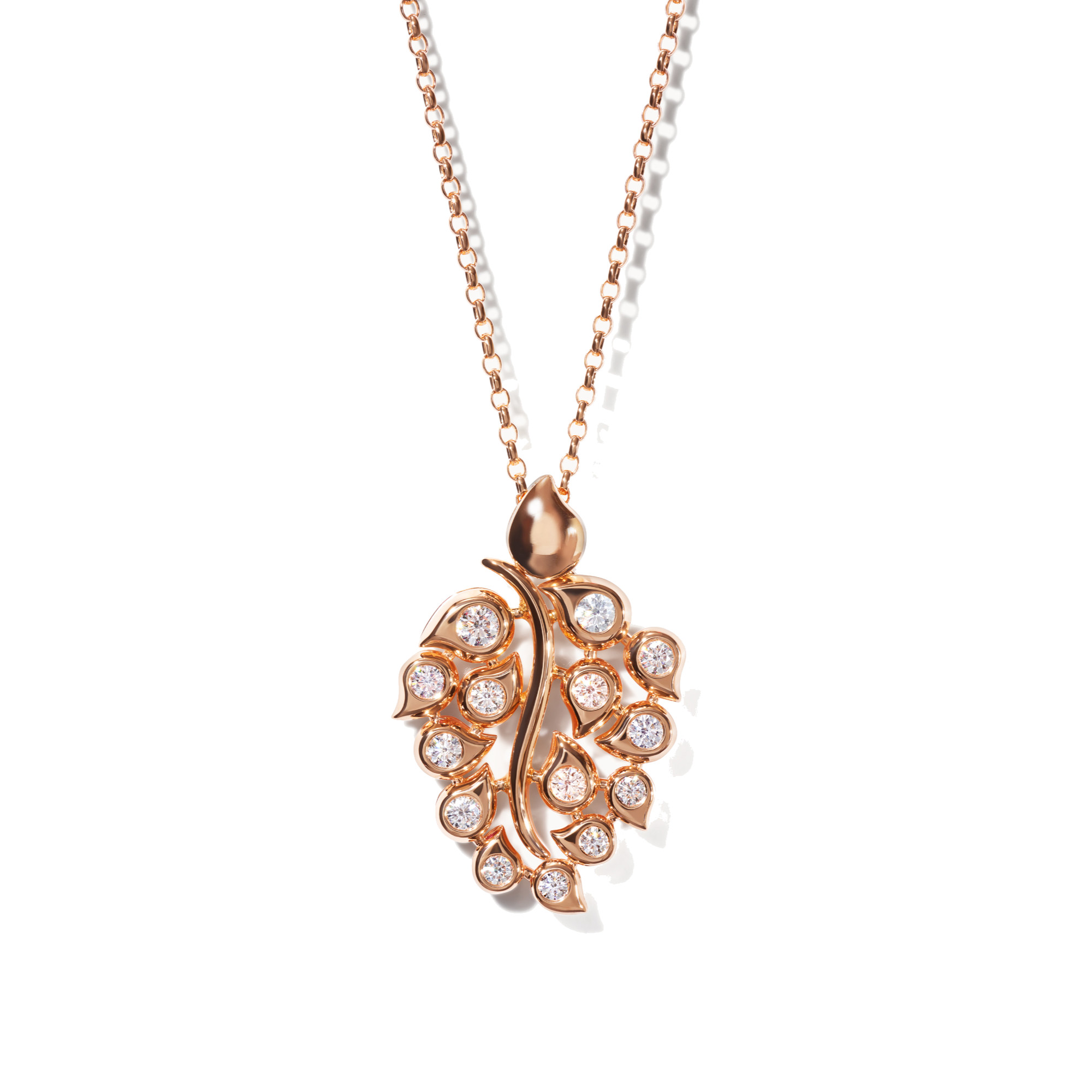 Tamara Comolli SNOWFLAKES Anhänger Rivière Classic / 'Blush'  (Ref: P-SF-L-ClBlu-rg)