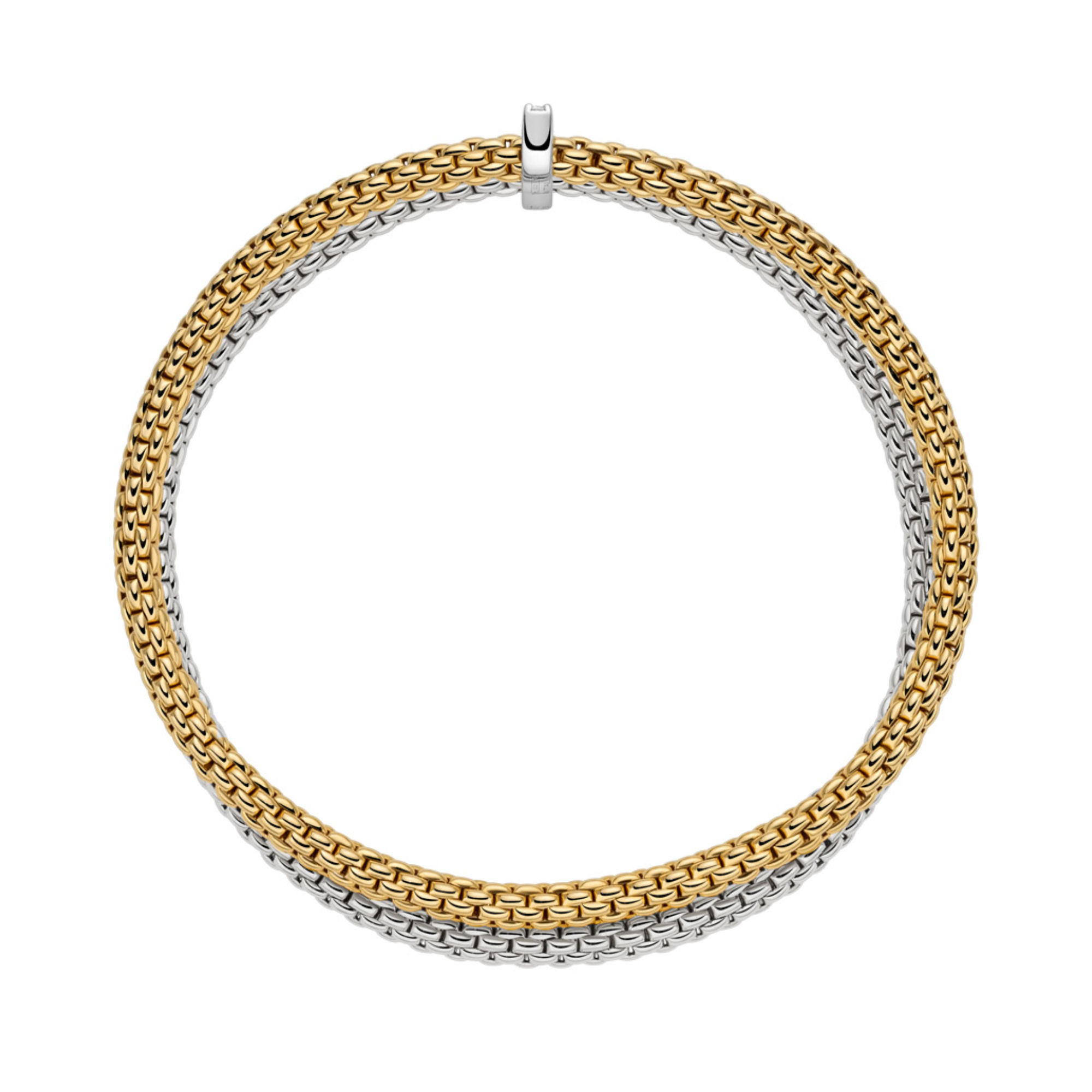 FOPE Prima doppeltes Mesh-Armband mit Diamantpavé (Ref: 74008BX_BB_2_XBX_0XS)