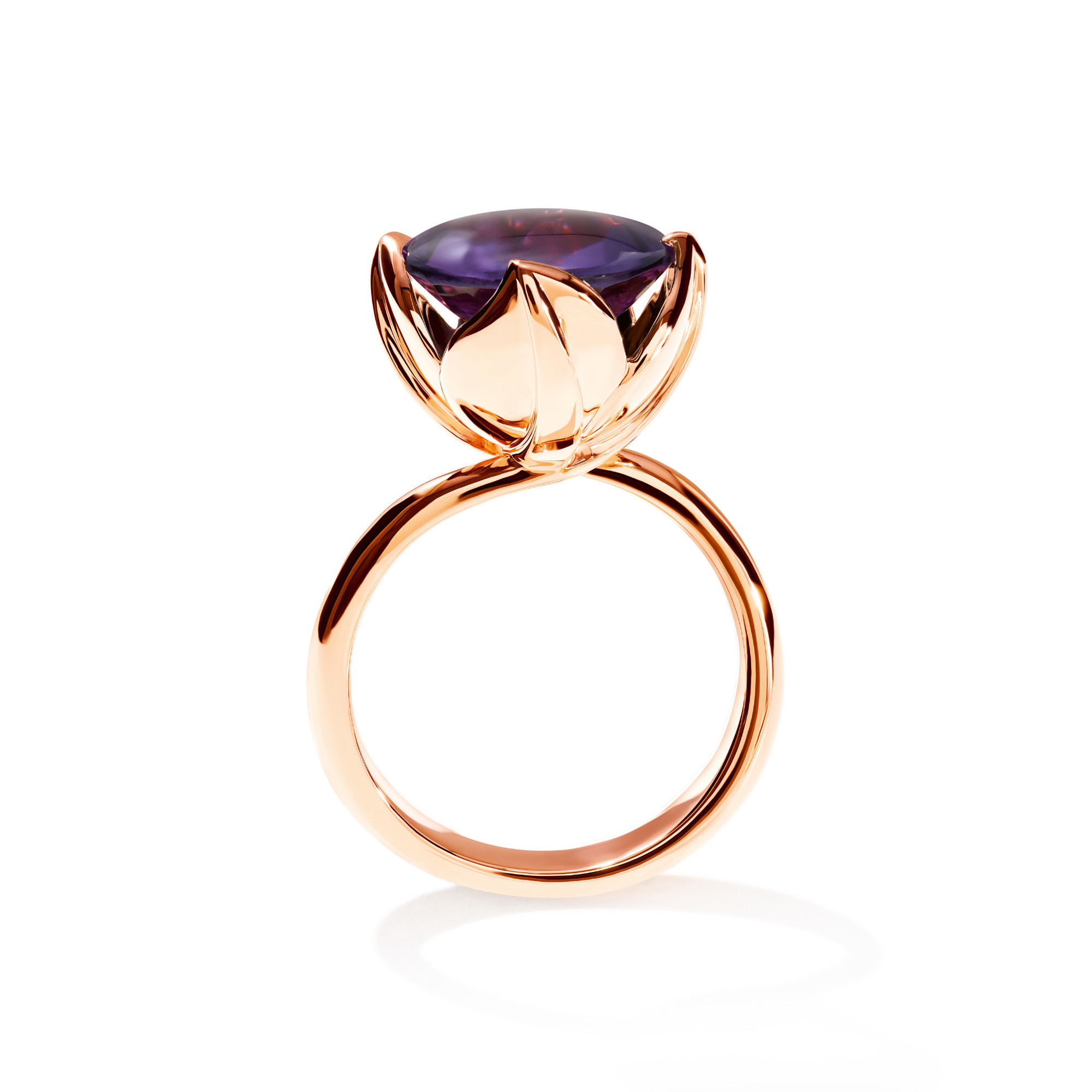 Tamara Comolli TULIP Ring Large mit Amethyst (Ref: R-TUL-l-Am-rg)