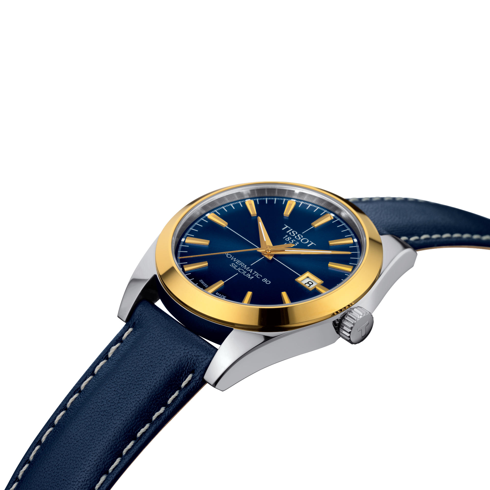 Tissot Gentleman Powermatic 80 Silicium 18K Goldlünette (Ref: T927.407.46.041.01)