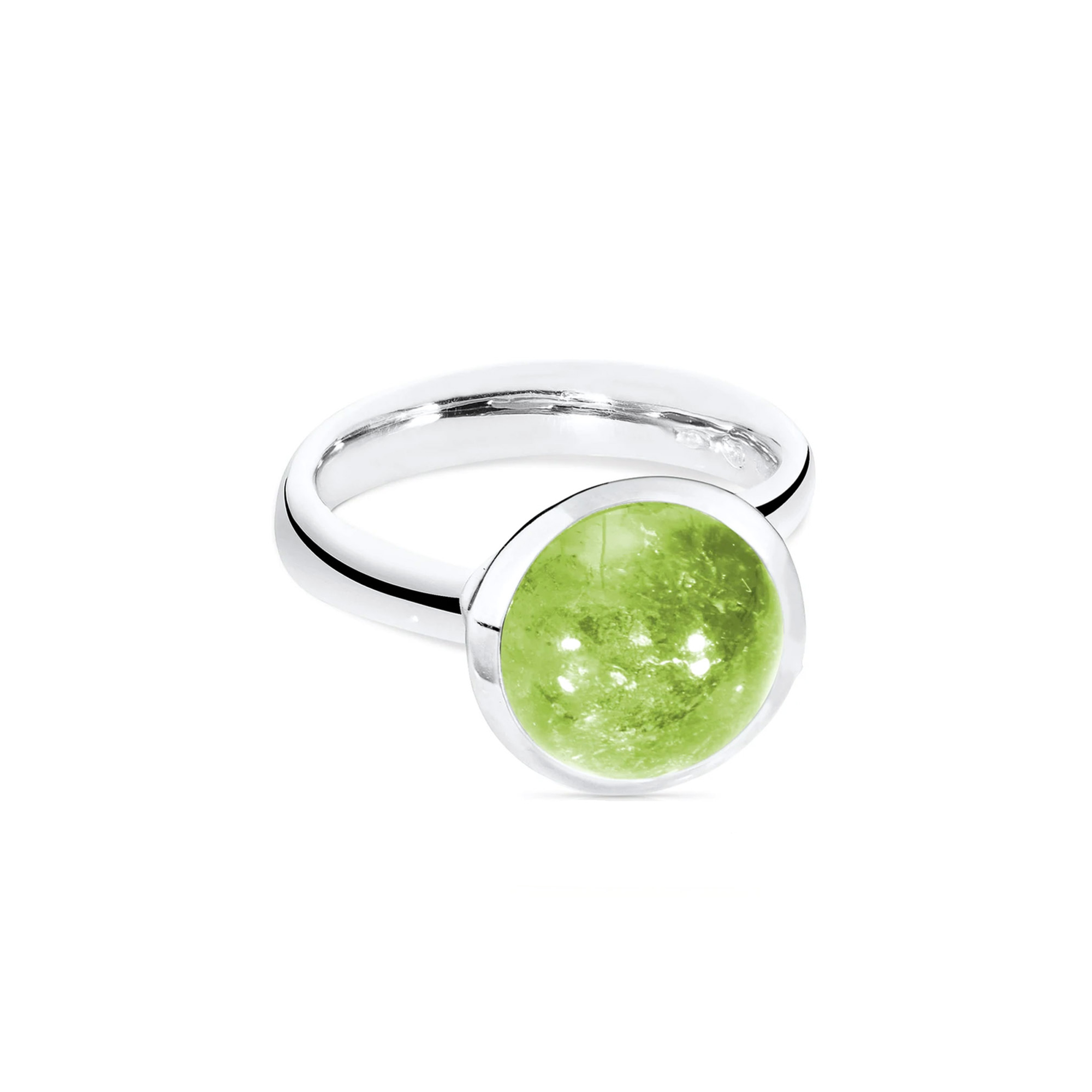 Tamara Comolli BOUTON Ring large Peridot (Ref: R-BOU-l-Per-wg)