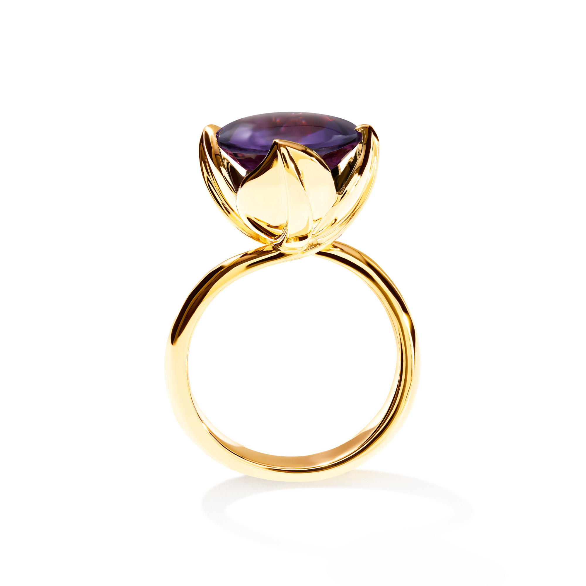 Tamara Comolli TULIP Ring Large mit Amethyst (Ref: R-TUL-l-Am-yg)