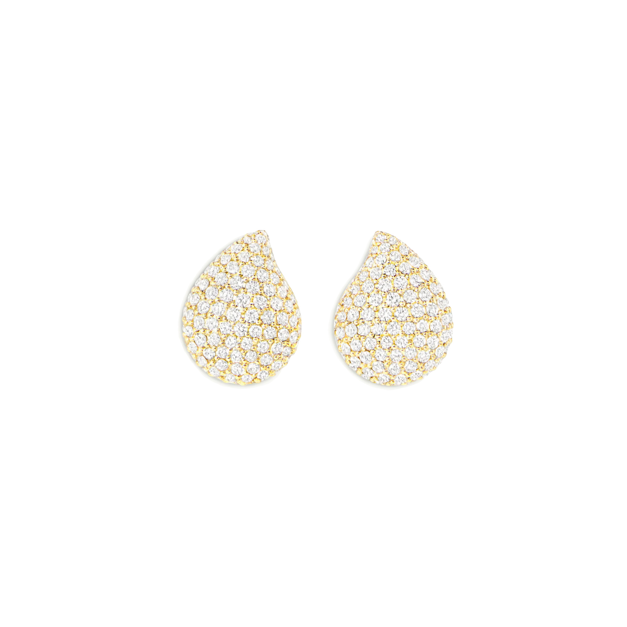 Tamara Comolli SIGNATURE Large Ohrstecker mit Diamant Pavé (Ref: E-Sig-l-p-yg)