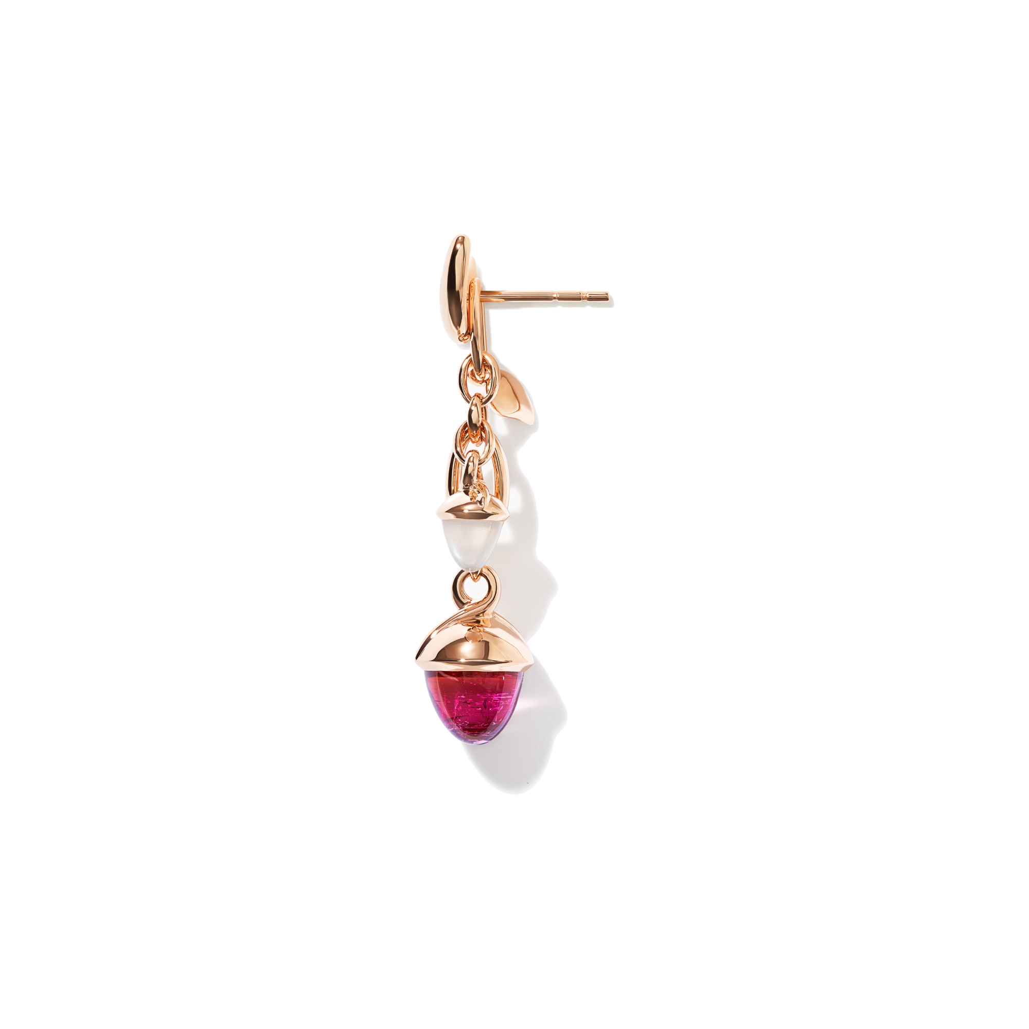 Tamara Comolli MIKADO Ohrringe Dangling 2 Acorns 'Blush' (Ref: E-M-d-2-Blu-rg)
