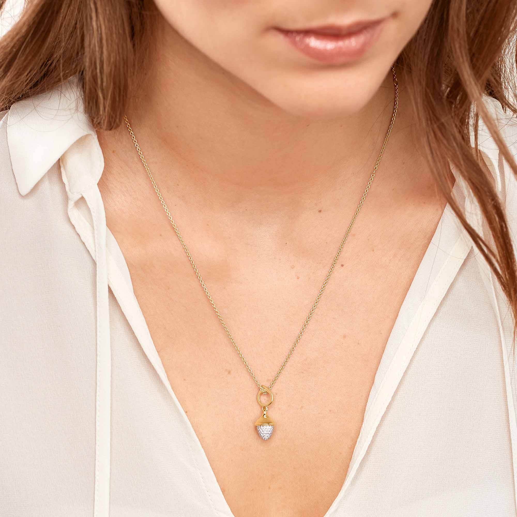 Tamara Comolli MIKADO Flamenco Anhänger mit Diamant-Pavé (Ref: P-MFL-p-yg)