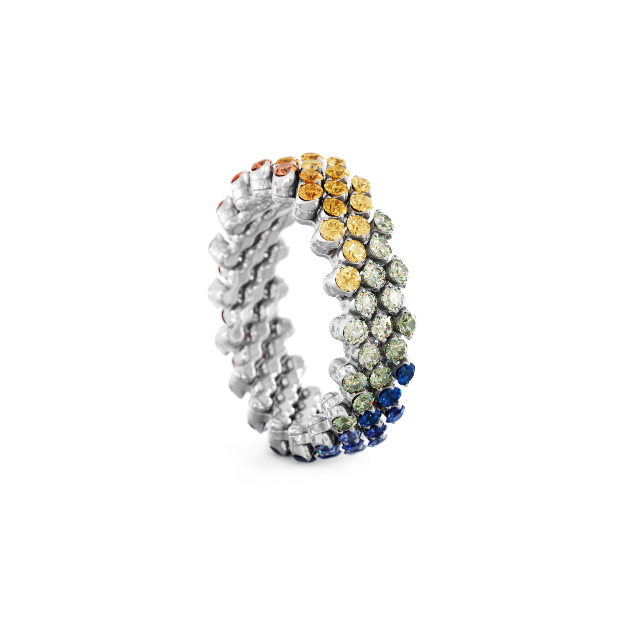 Serafino Consoli Brevetto Multi-Size Ring (Ref: RMS 5F4 WG RAINBOW)