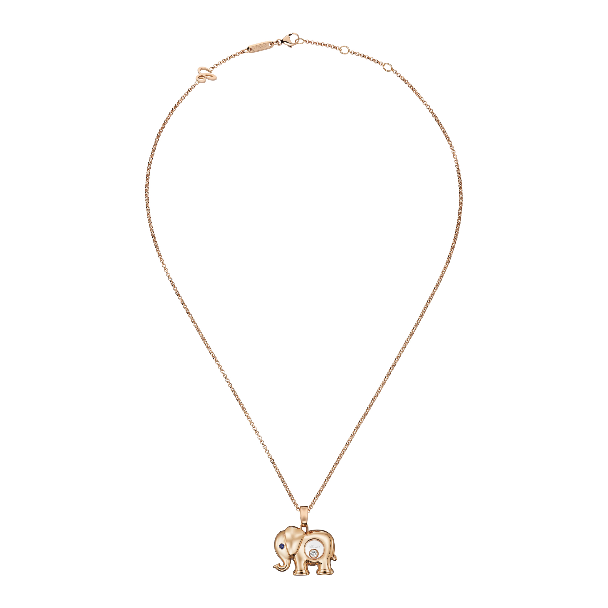 Chopard Happy Diamonds Elefant Anhänger mit Halskette (Ref: 79A189-5001)