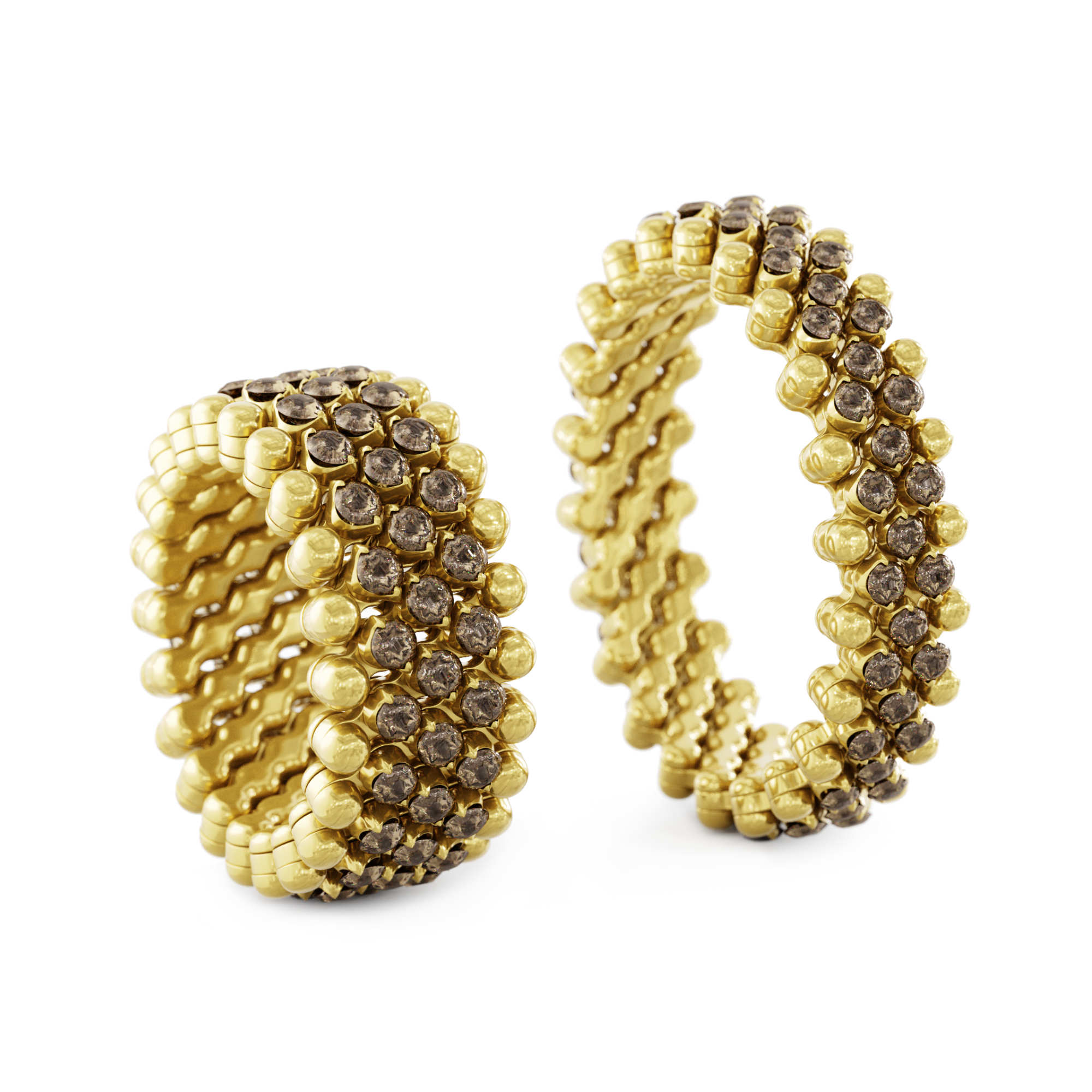 Serafino Consoli Brevetto Multi-Size Ring (Ref: RMS 5M2 YG BRD)
