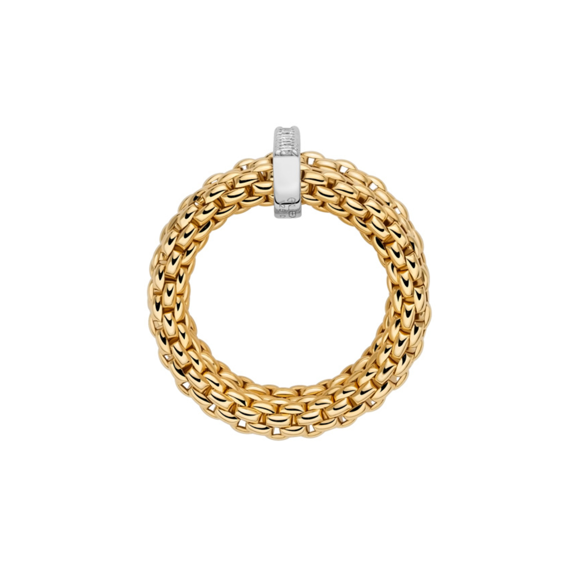 FOPE Prima doppelter Mesh-Ring mit Diamantpavé (Ref: 74008AX_BB_G_XBX_0XS)