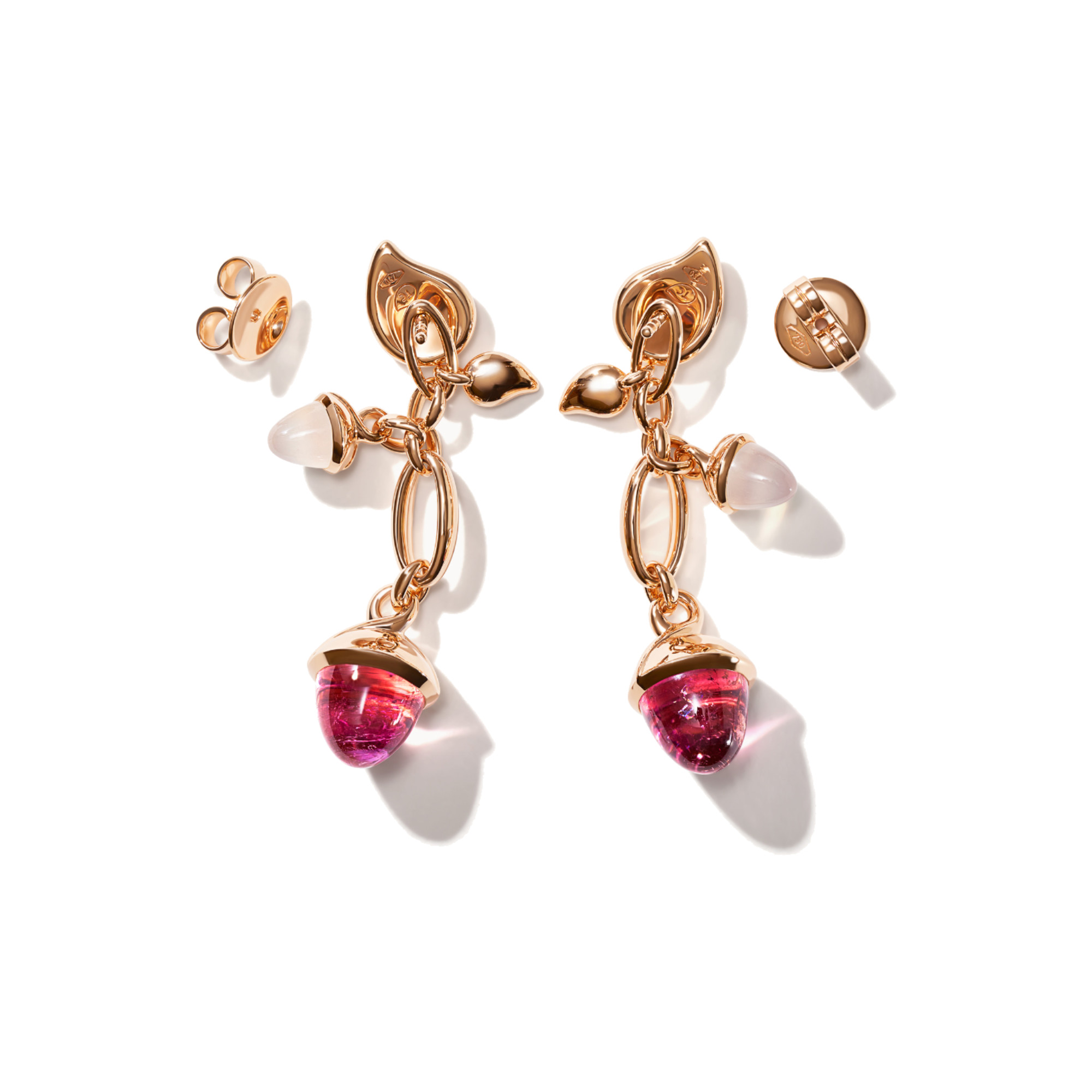 Tamara Comolli MIKADO Ohrringe Dangling 2 Acorns 'Blush' (Ref: E-M-d-2-Blu-rg)