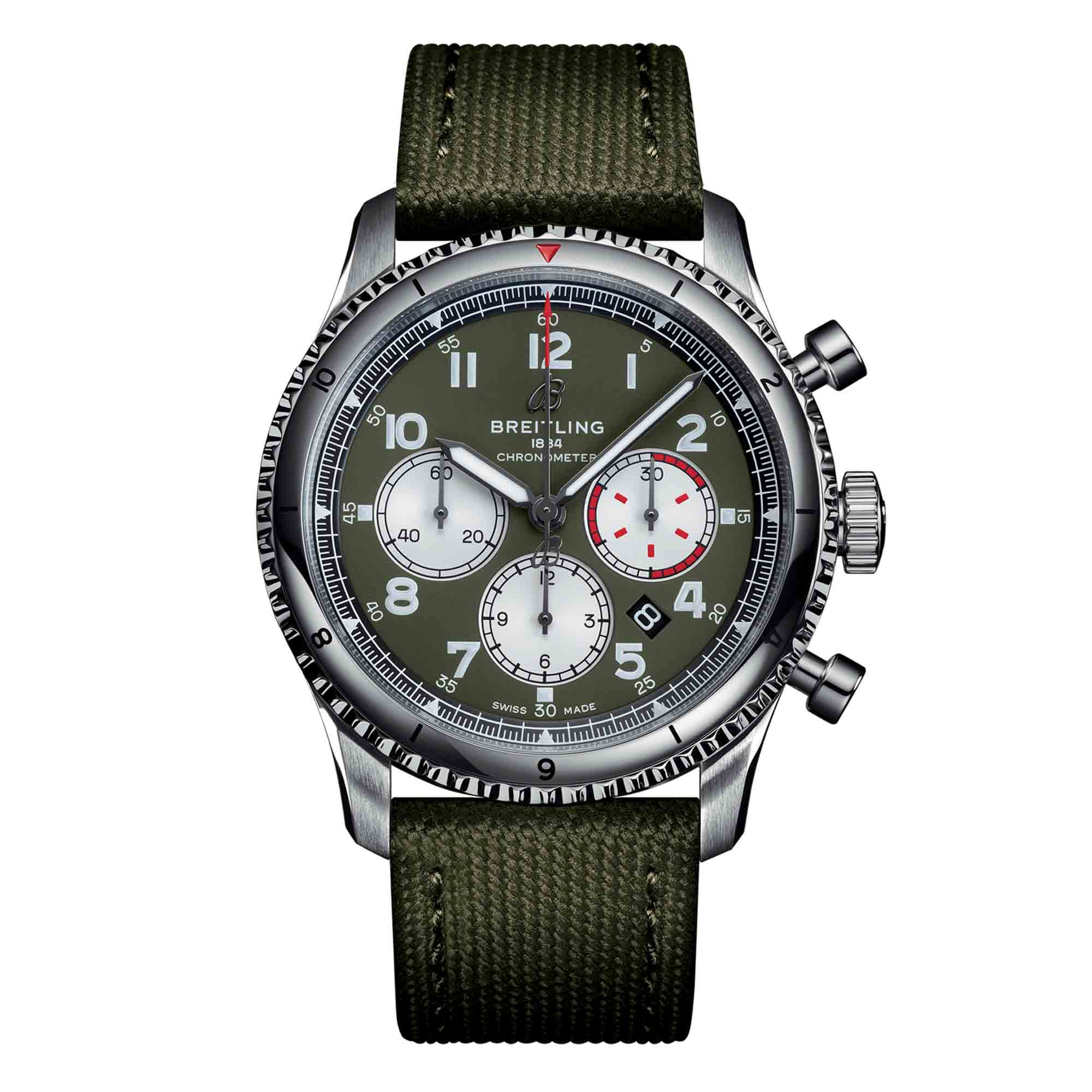 Breitling Aviator 8 B01 Chronograph 43 Curtiss Warhawk (Ref: AB01192A1L1X2)