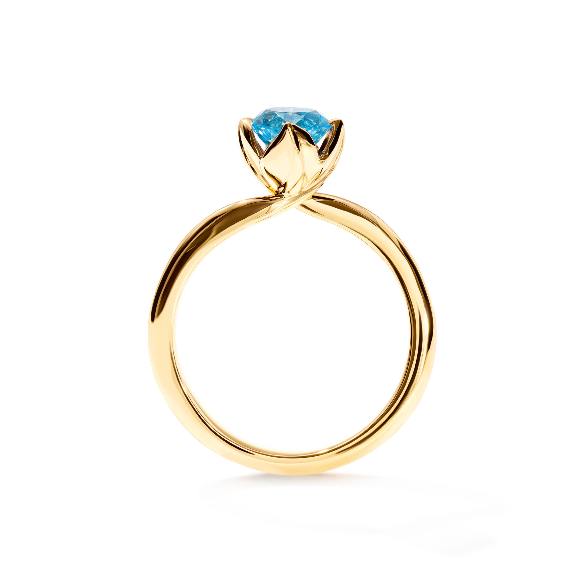 Tamara Comolli TULIP Ring XS mit Swiss Topas (Ref: R-TUL-xs-ToSw-yg)