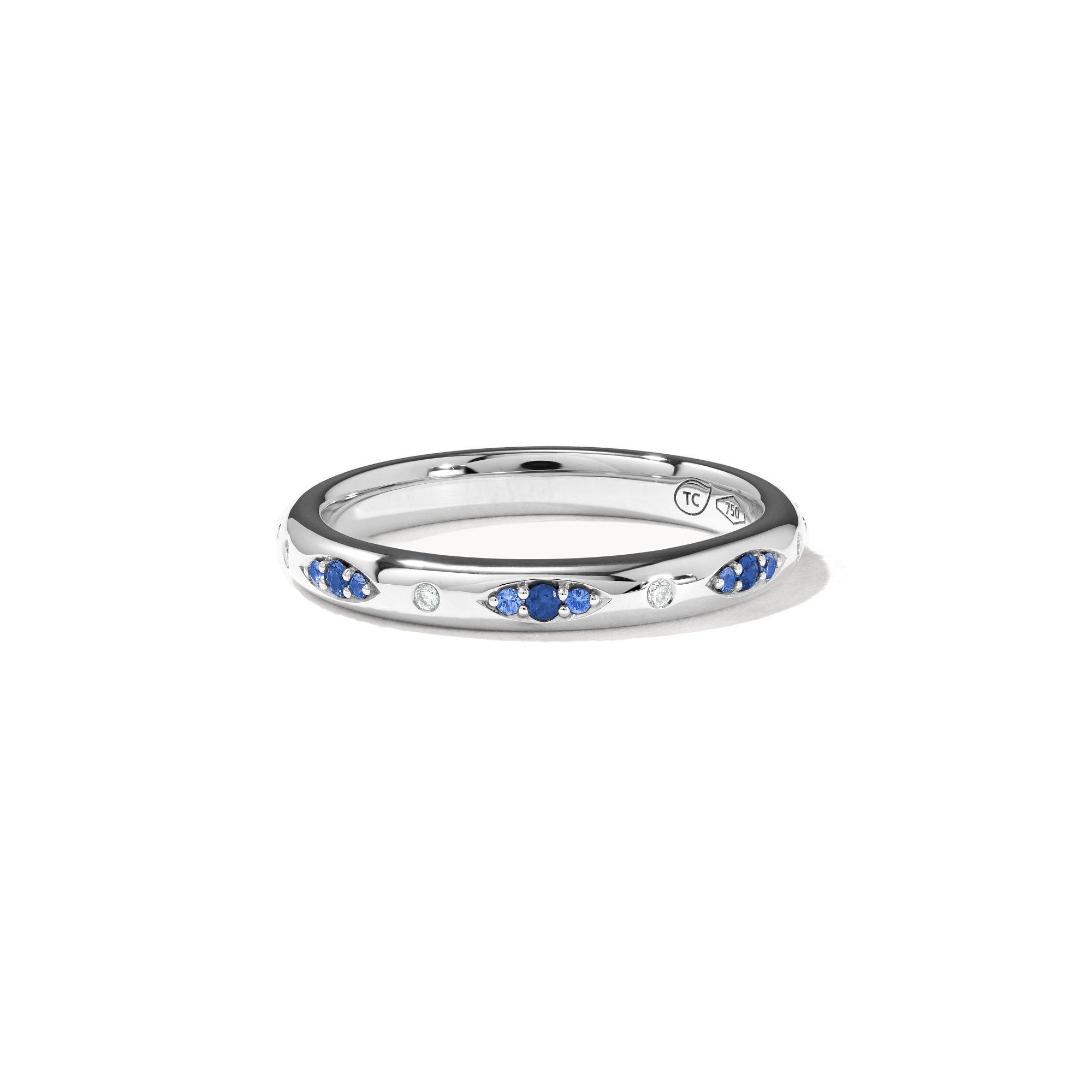 Tamara Comolli GYPSY Bandring Pavé  'Ocean'  (Ref: R-Gyp-B-OceP-wg)