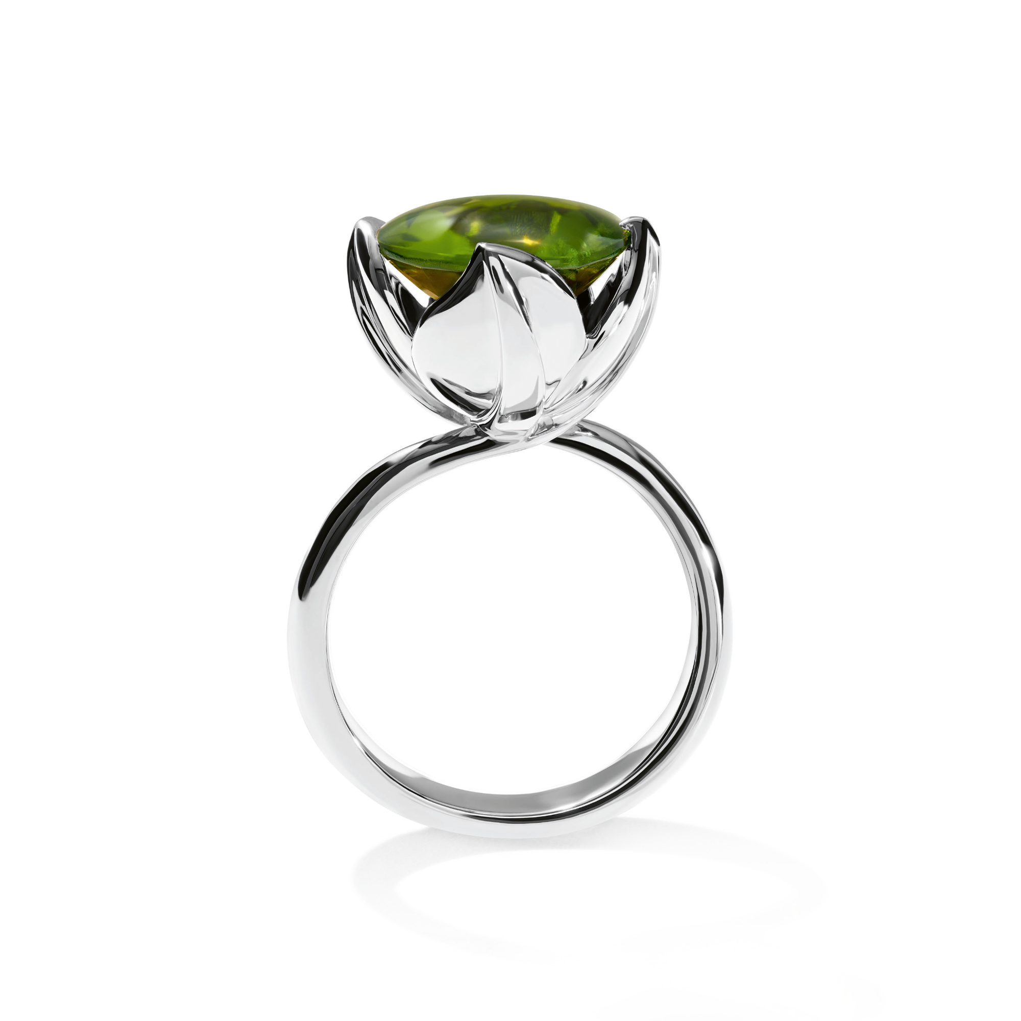 Tamara Comolli TULIP Ring Large mit Peridot (Ref: R-TUL-l-Per-wg)