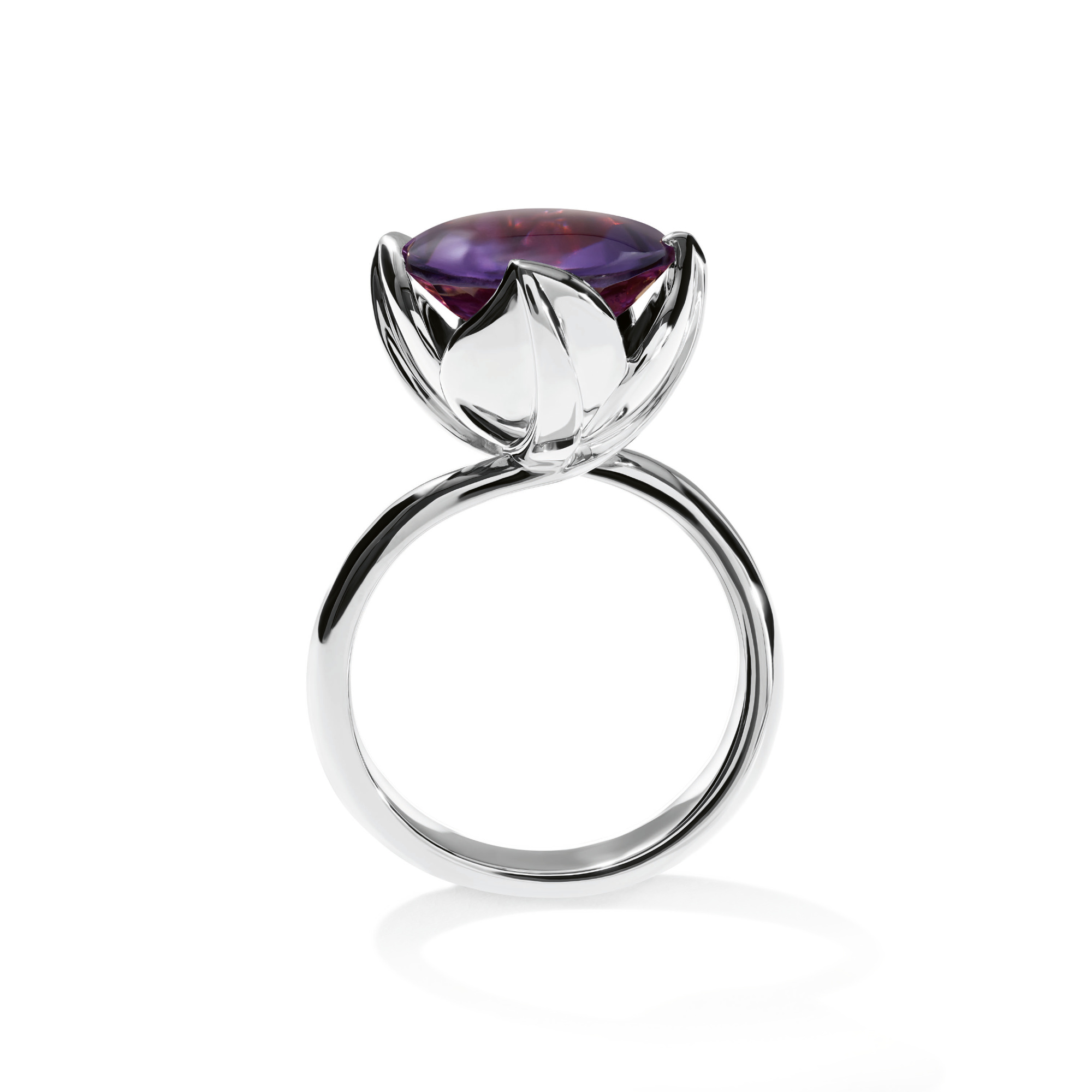 Tamara Comolli TULIP Ring Large mit Amethyst (Ref: R-TUL-l-Am-wg)