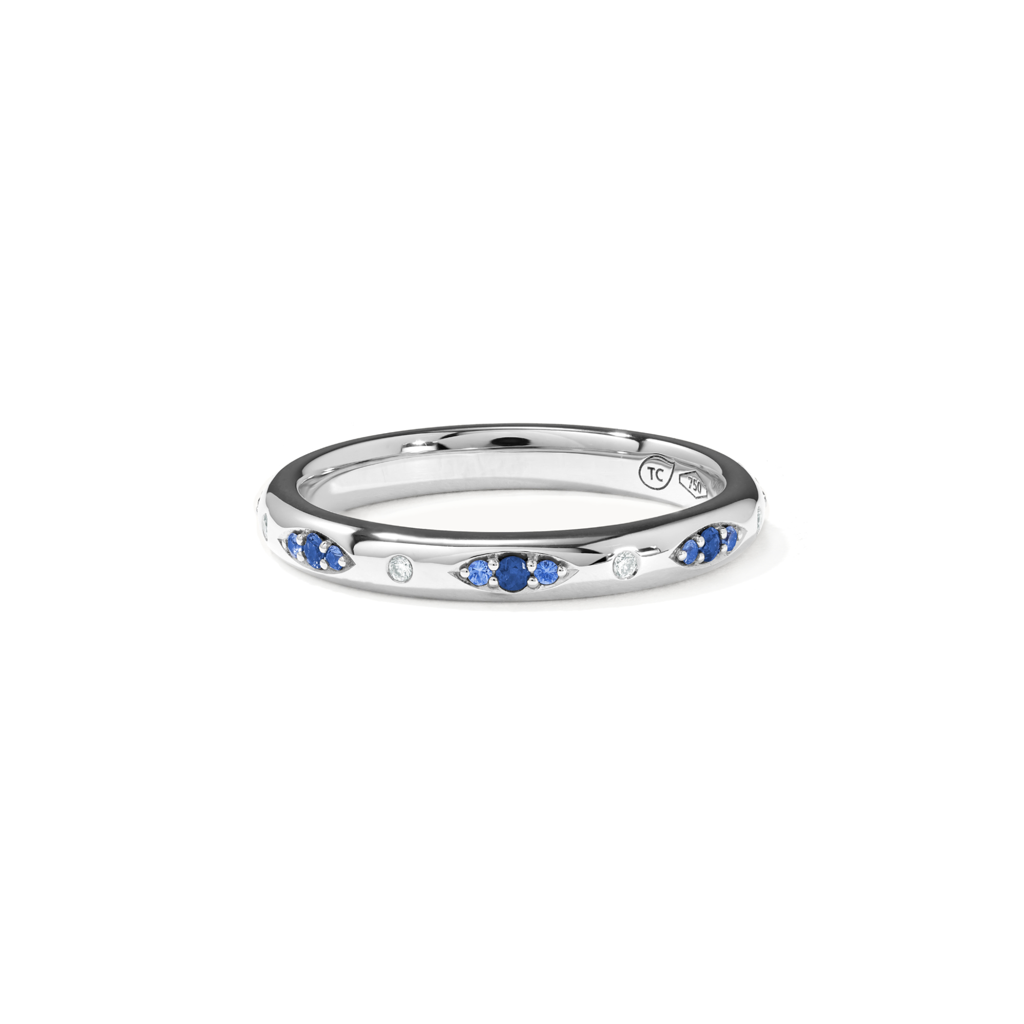 Tamara Comolli GYPSY Bandring Pavé  'Ocean'  (Ref: R-Gyp-B-OceP-wg)