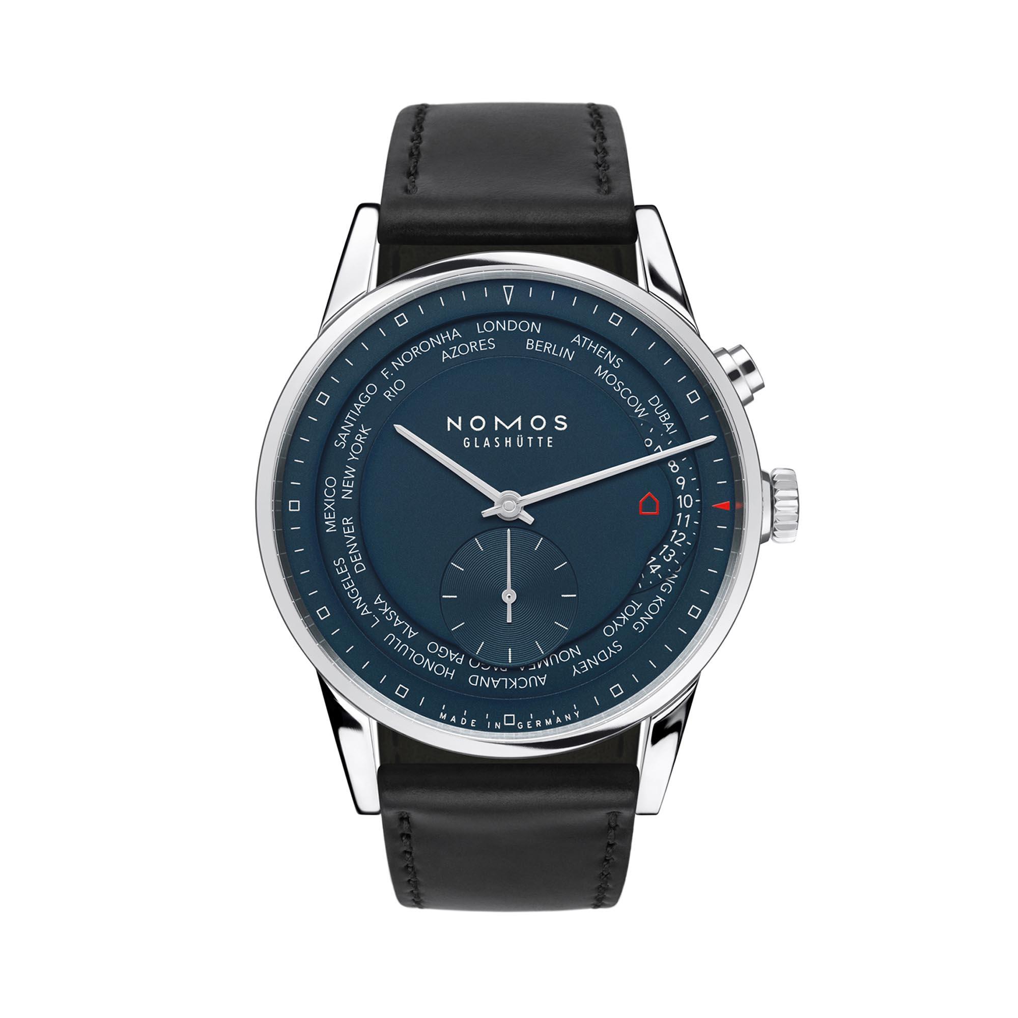 NOMOS Glashütte Zürich Weltzeit nachtblau (Ref: 807)