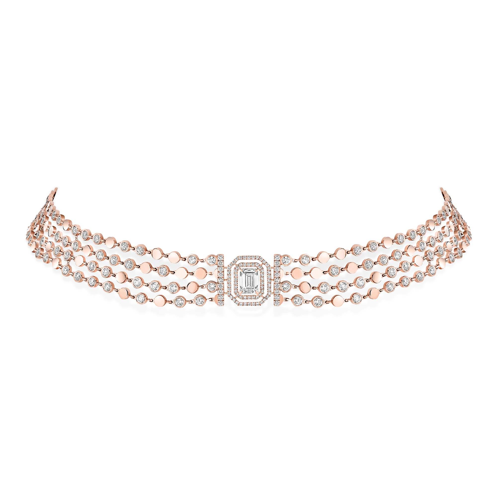 Messika D-Vibes mehrreihiger Choker (Ref: 12434-PG)