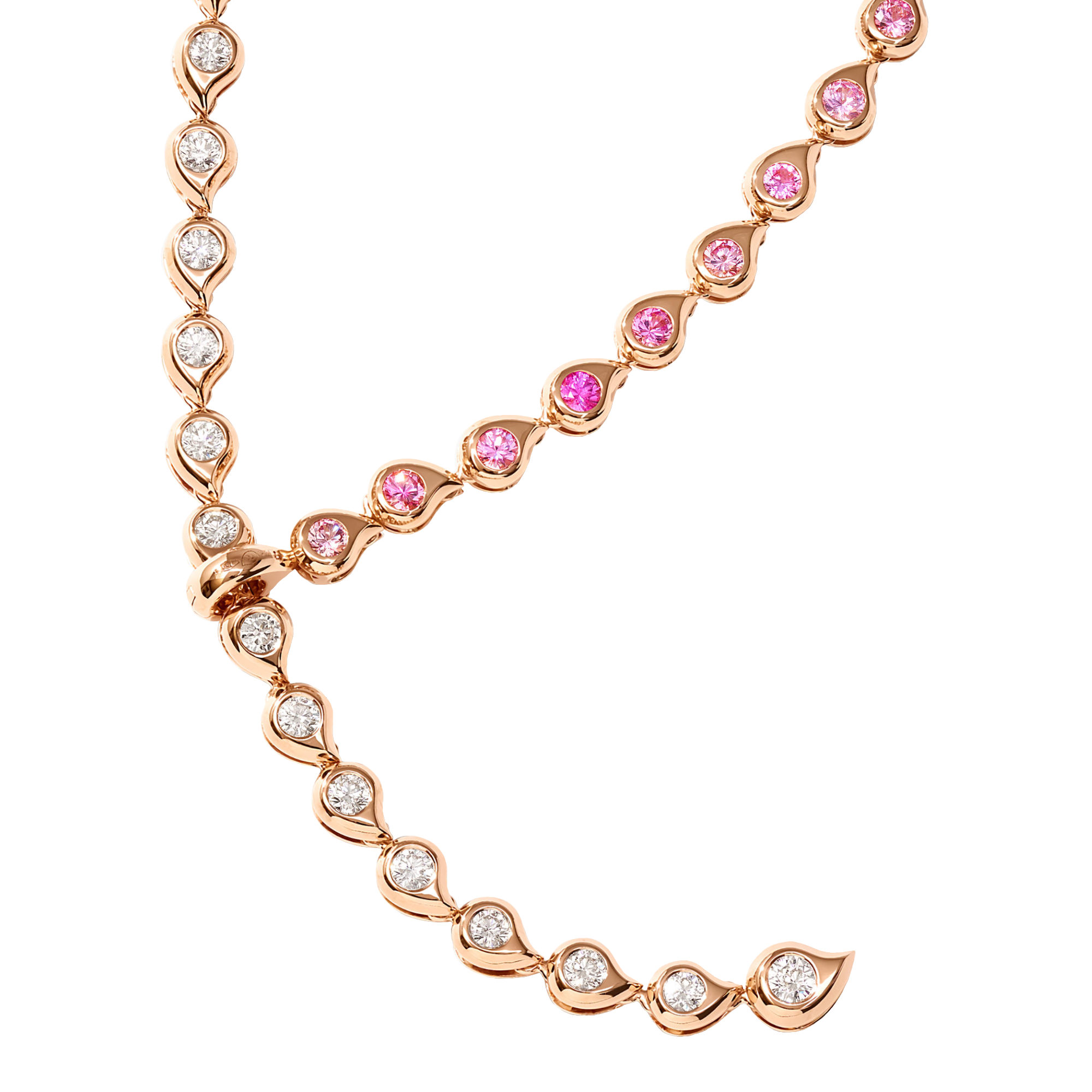 Tamara Comolli SNOWFLAKES Collier Rivière Classic 'Blush'  (Ref: C-SF-Riv-Cl-Blu-rg)