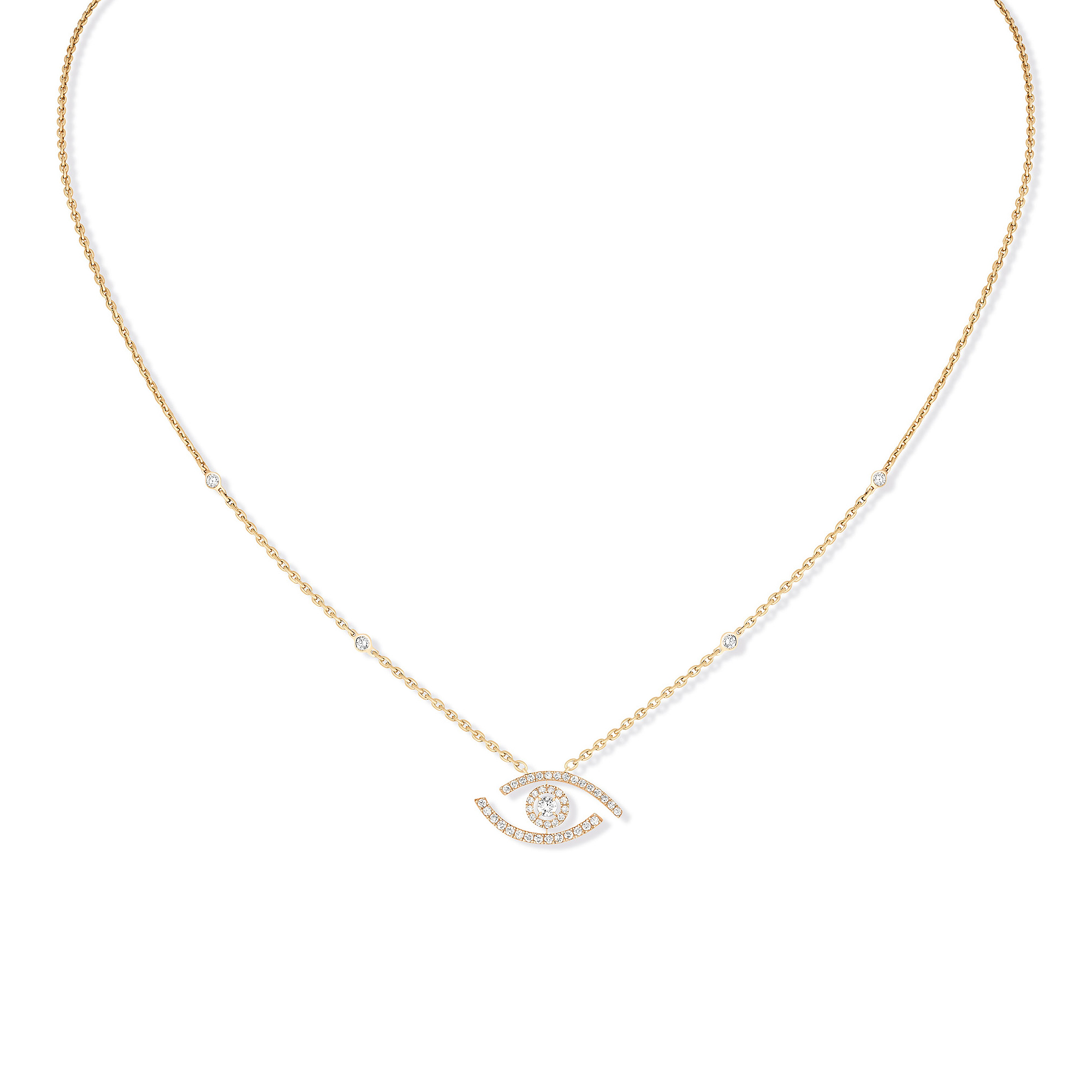 Messika Lucky Eye Halskette (Ref: 07525-YG)