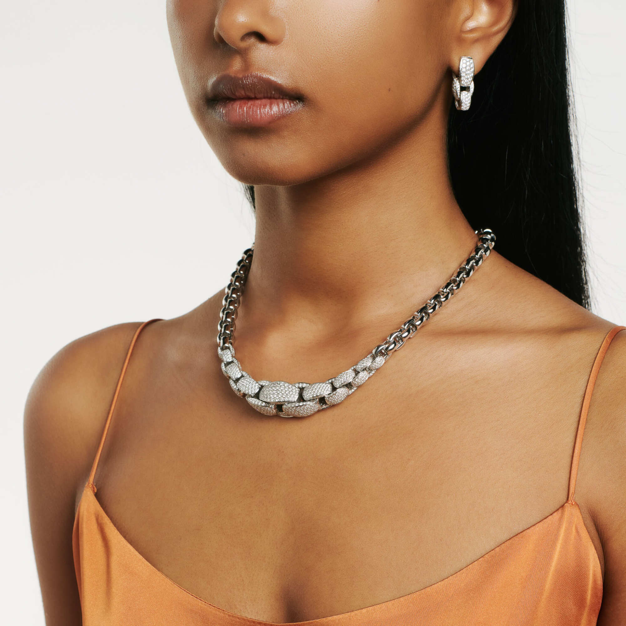 FOPE Super Eka Halskette mit Pavé-Diamanten (Ref: 77711CX_PB_B_XBX_043)