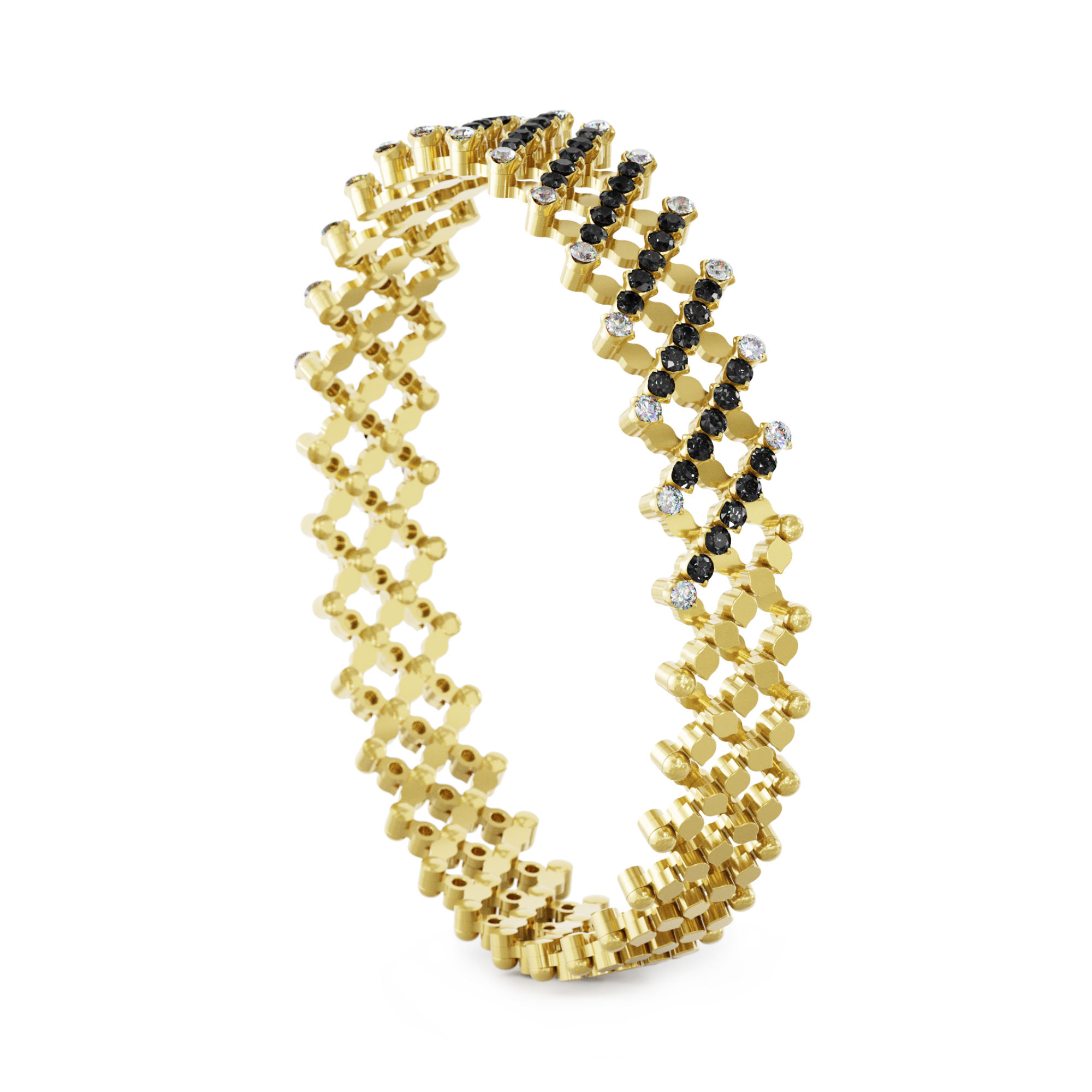 Serafino Consoli Serafino Multi-Size Ring und Armreif (Ref: S.RB 7H2 YG WD BD)