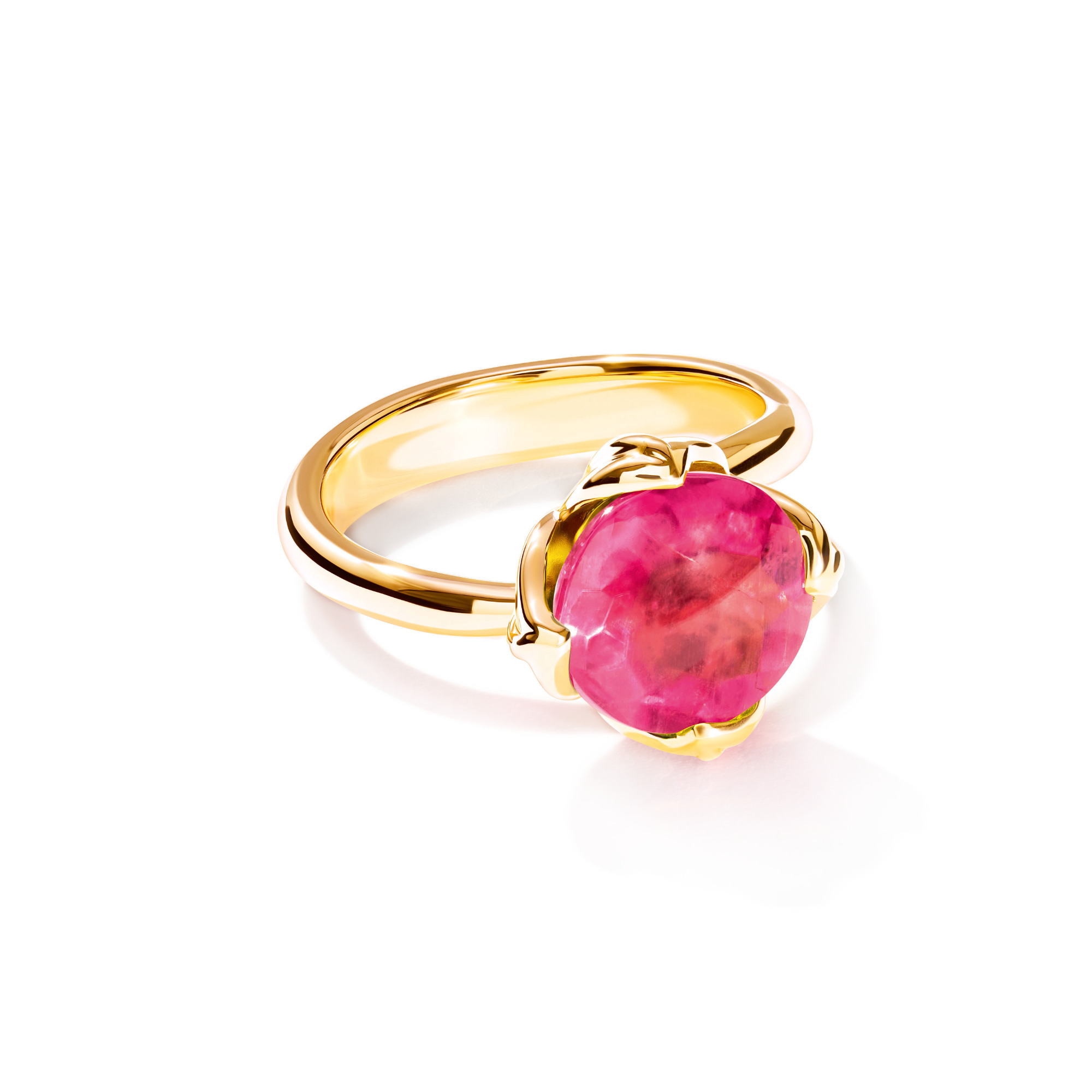 Tamara Comolli TULIP Small Ring mit rosa Turmalin (Ref: R-TUL-s-TuRo-yg)