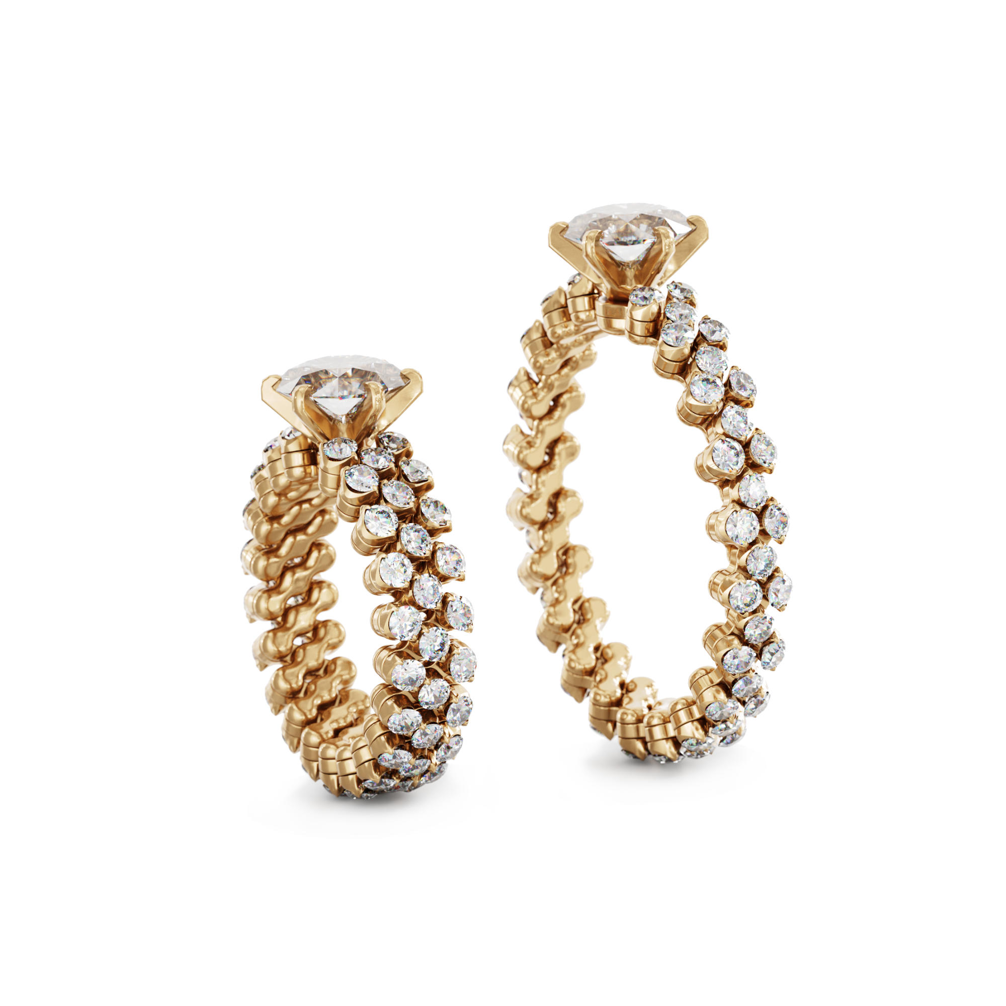 Serafino Consoli Brevetto Solitaire Multi-Size Ring (Ref: RMS SL WD 125 3F2 RG WD)