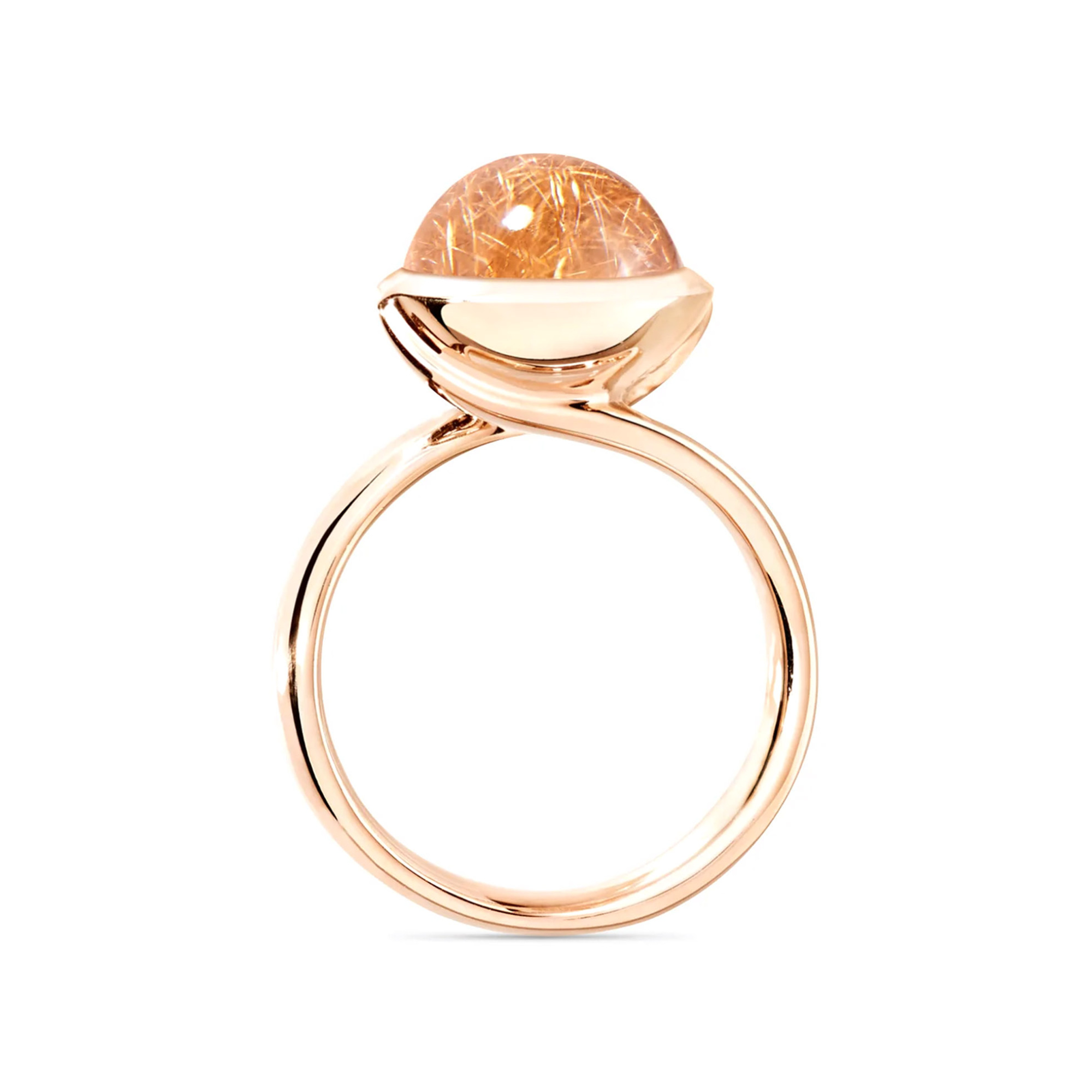 Tamara Comolli BOUTON Ring large Rutilquarz (Ref: R-BOU-l-RutQuR-rg)