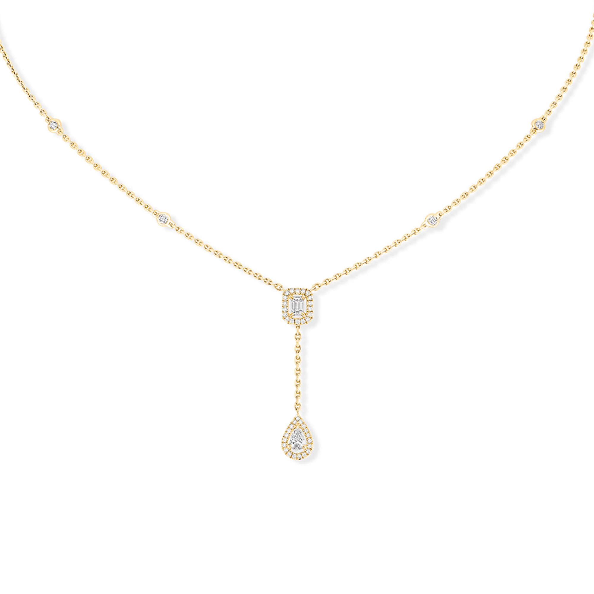 Messika My Twin Tie Halskette (Ref: 06693-YG)