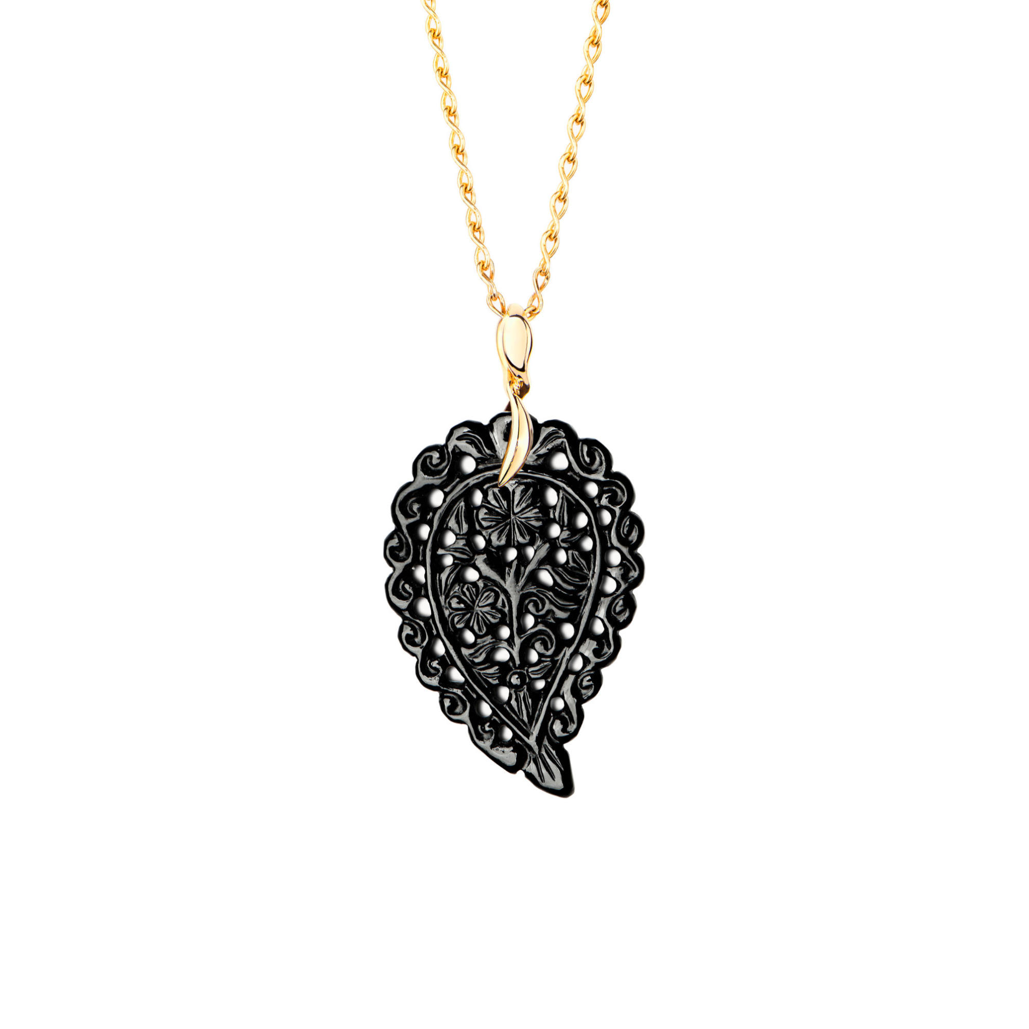 Tamara Comolli INDIA Anhänger medium Onyx schwarz (Ref: P-IND-m-Bla-yg)