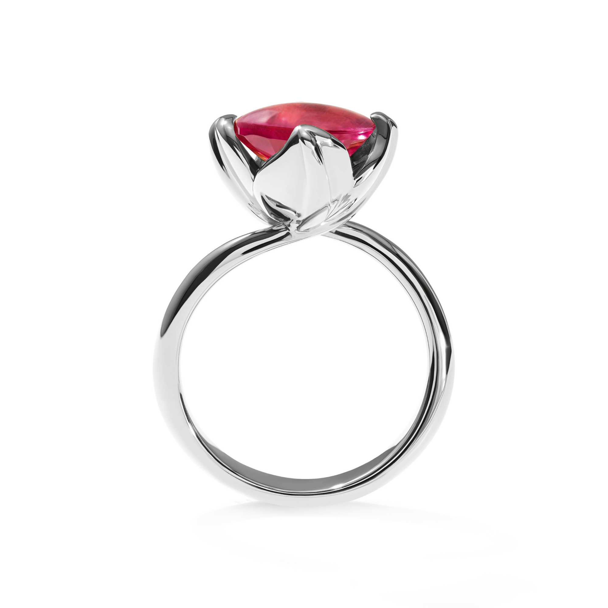 Tamara Comolli TULIP Small Ring mit rosa Turmalin (Ref: R-TUL-s-TuRo-wg)