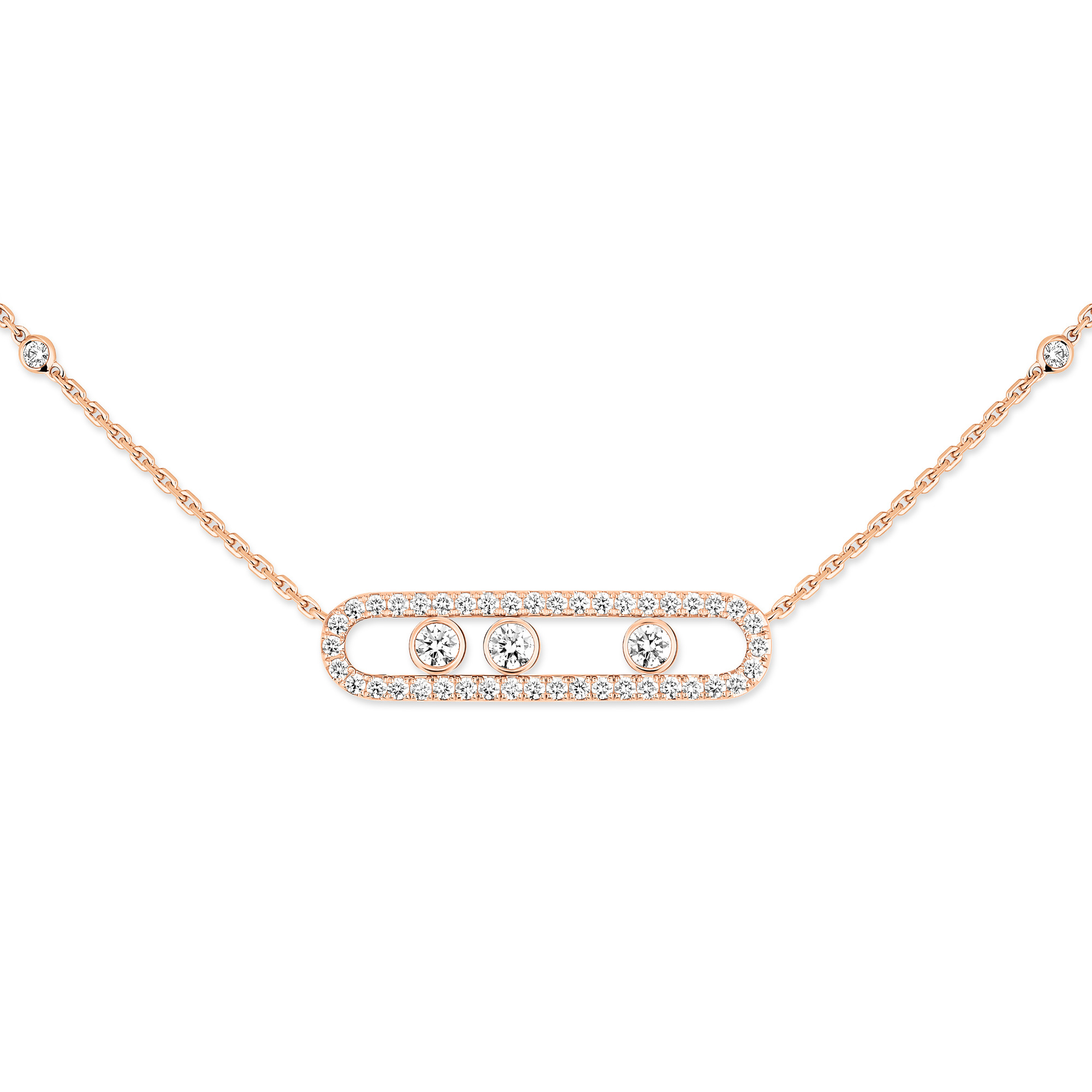 Messika Move Classique Pavé Halskette (Ref: 03994-PG)