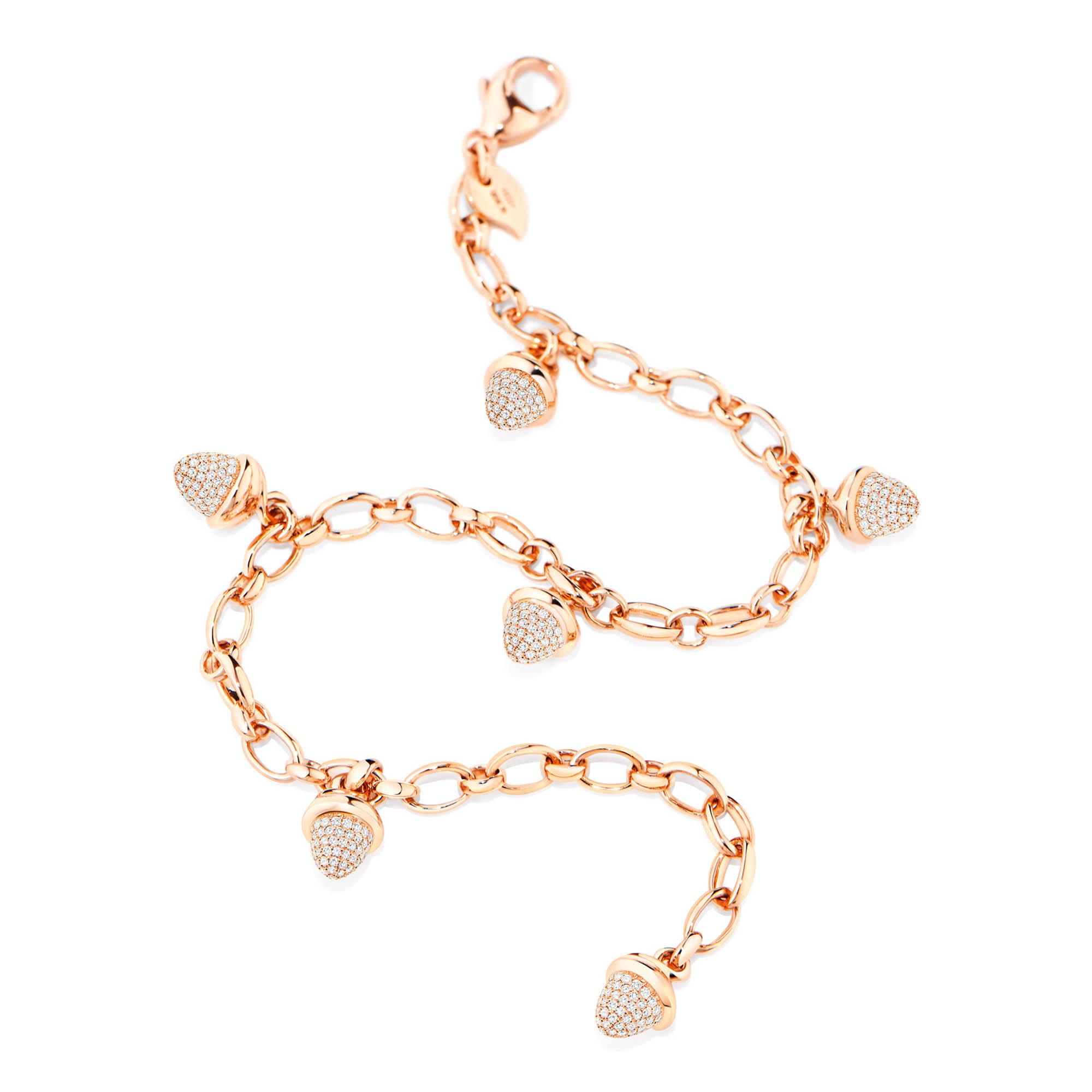 Tamara Comolli MIKADO Charm Diamant Pavé Armband (Ref: B-MC-Ch-p-rg)