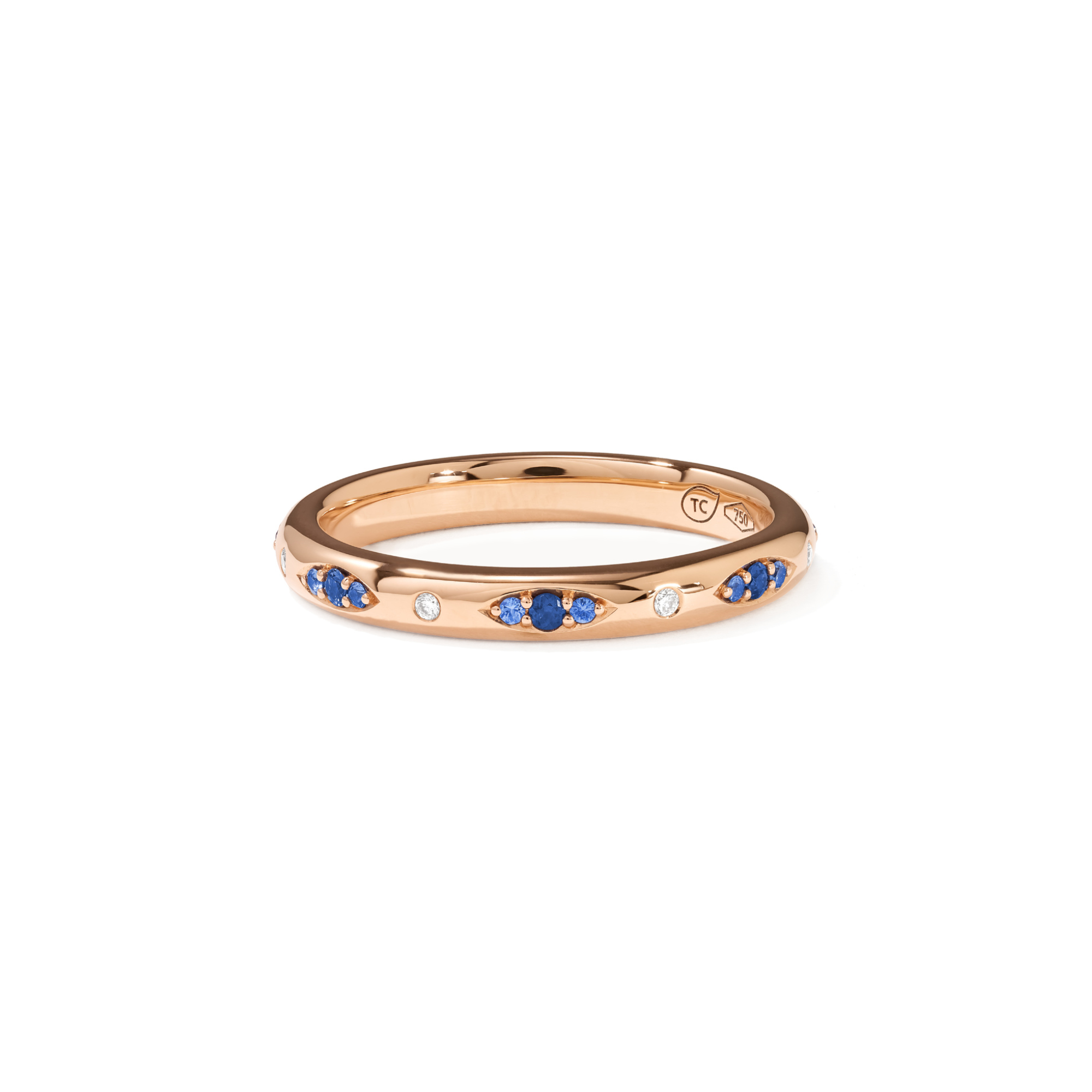 Tamara Comolli GYPSY Bandring Pavé  'Ocean'  (Ref: R-Gyp-B-OceP-rg)