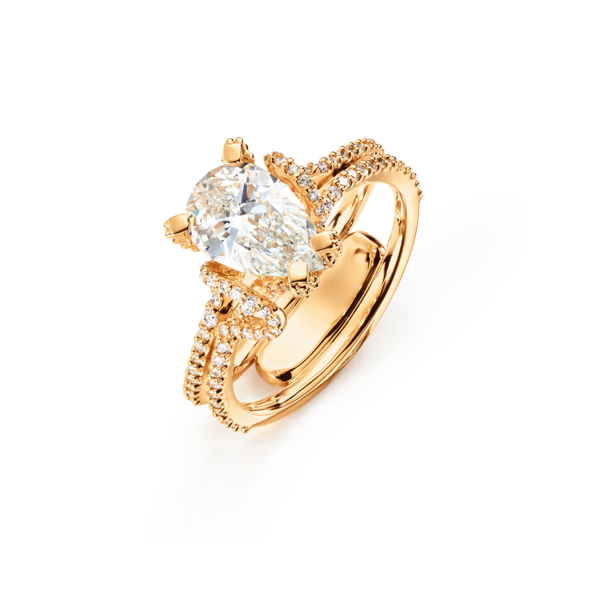 Ole Lynggaard Copenhagen Love Bands Solitaire Ring (Ref: A2784-405)