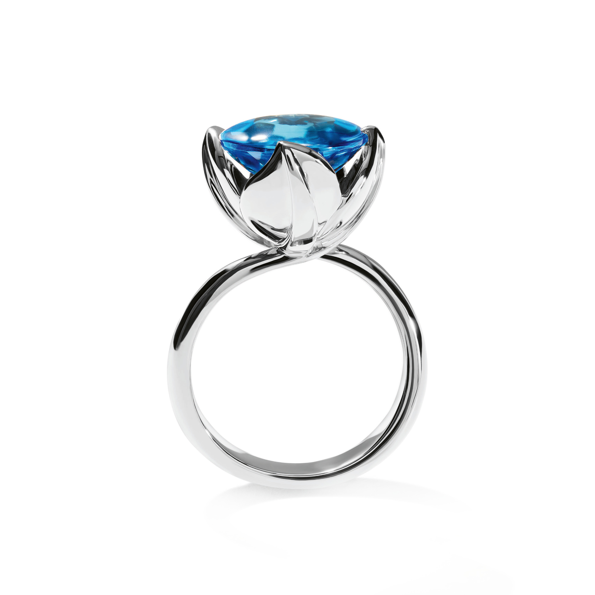Tamara Comolli TULIP Ring Large mit Swiss Topas (Ref: R-TUL-l-ToSw-wg)