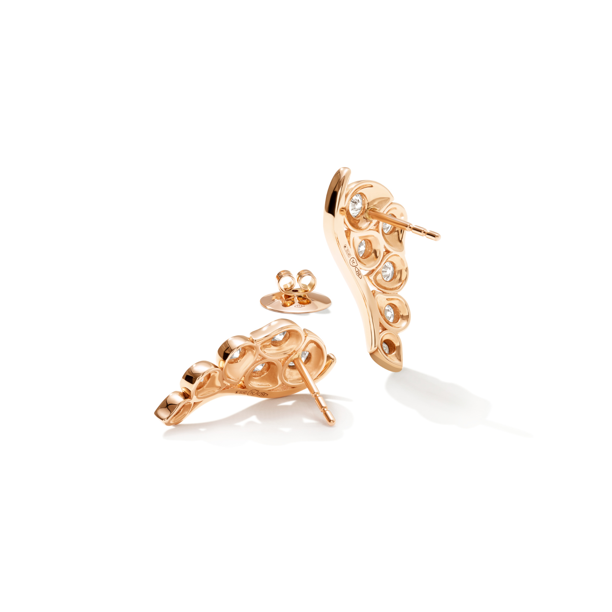 Tamara Comolli SNOWFLAKES Leaf Classic Earrings (Ref: E-SF-L-Cl-rg)
