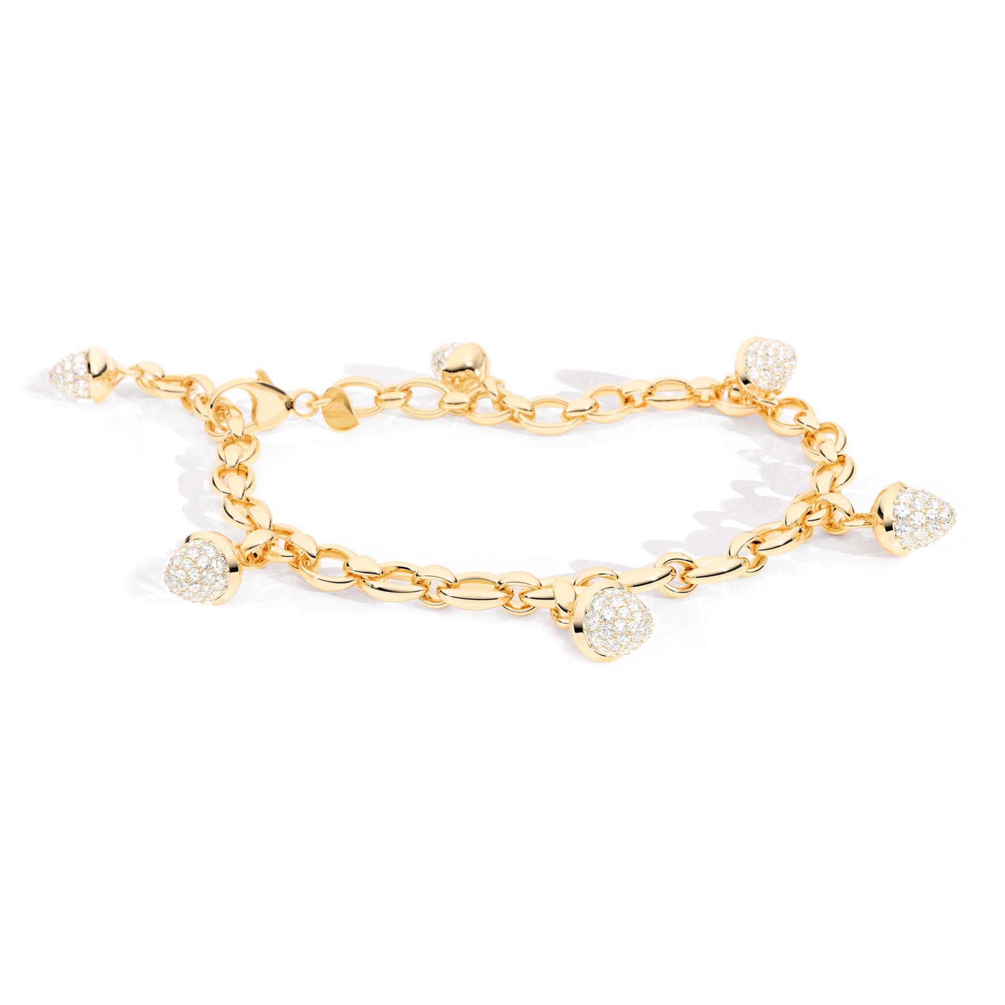 Tamara Comolli MIKADO Charm Diamant Pavé Armband (Ref: B-MC-Ch-p-yg)