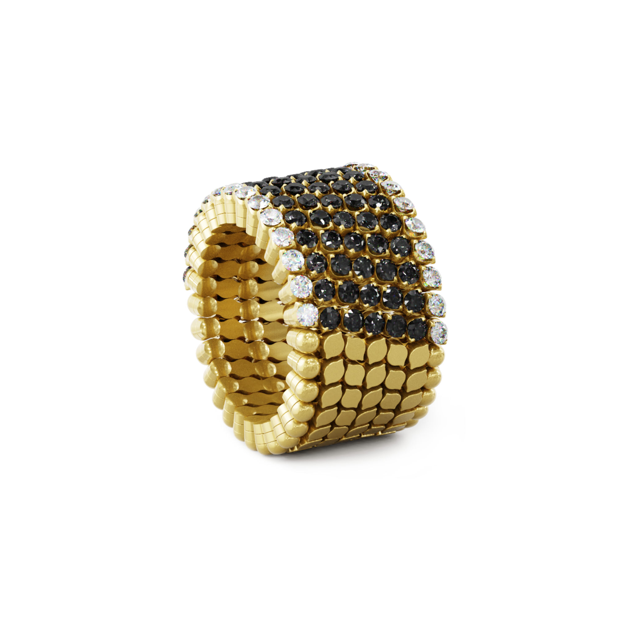 Serafino Consoli Serafino Multi-Size Ring und Armreif (Ref: S.RB 7H2 YG WD BD)